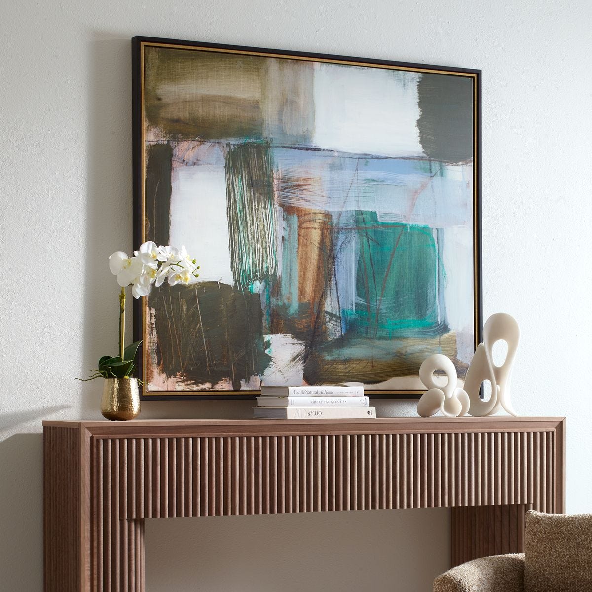 Green Fields Framed Canvas – Art by Uttermost | Sutter & Vale