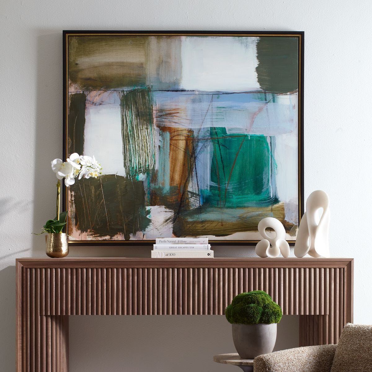 Green Fields Framed Canvas – Art by Uttermost | Sutter & Vale