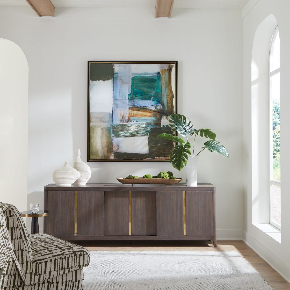 Green Fields Framed Canvas – Art by Uttermost | Sutter & Vale