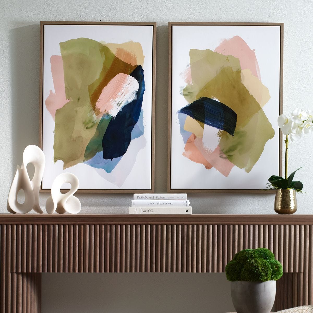 Abstract Afternoon Framed Canvases, S/2 – Art by Uttermost | Sutter & Vale