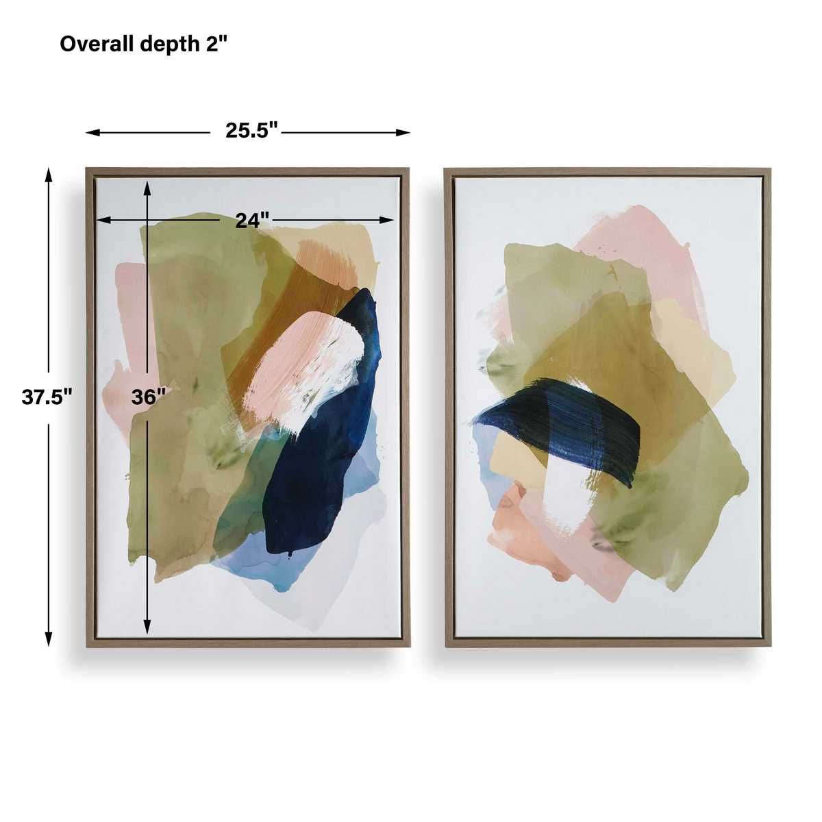 Abstract Afternoon Framed Canvases, S/2 – Art by Uttermost | Sutter & Vale