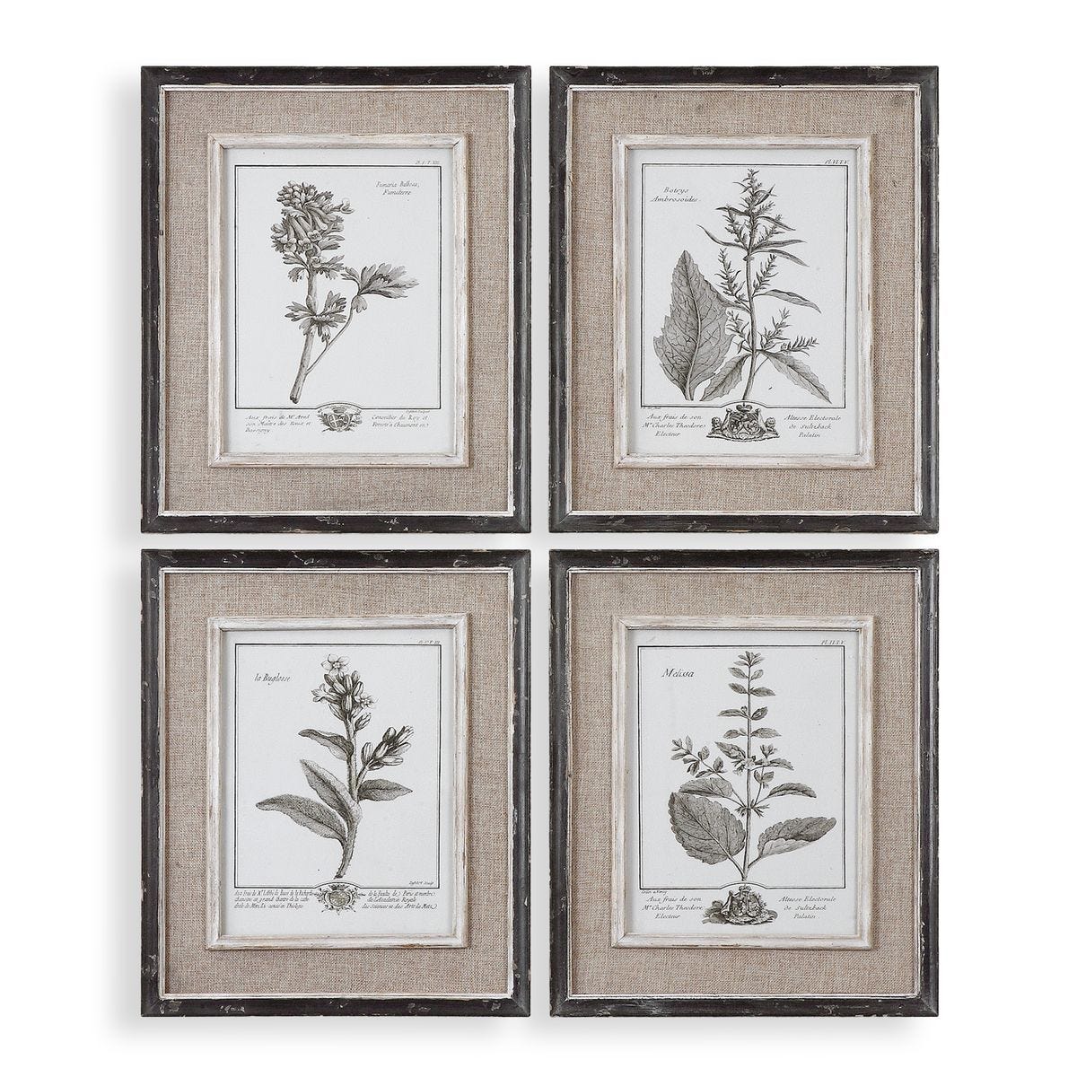 Casual Grey Study Framed Prints, S/4 – Art by Uttermost | Sutter & Vale