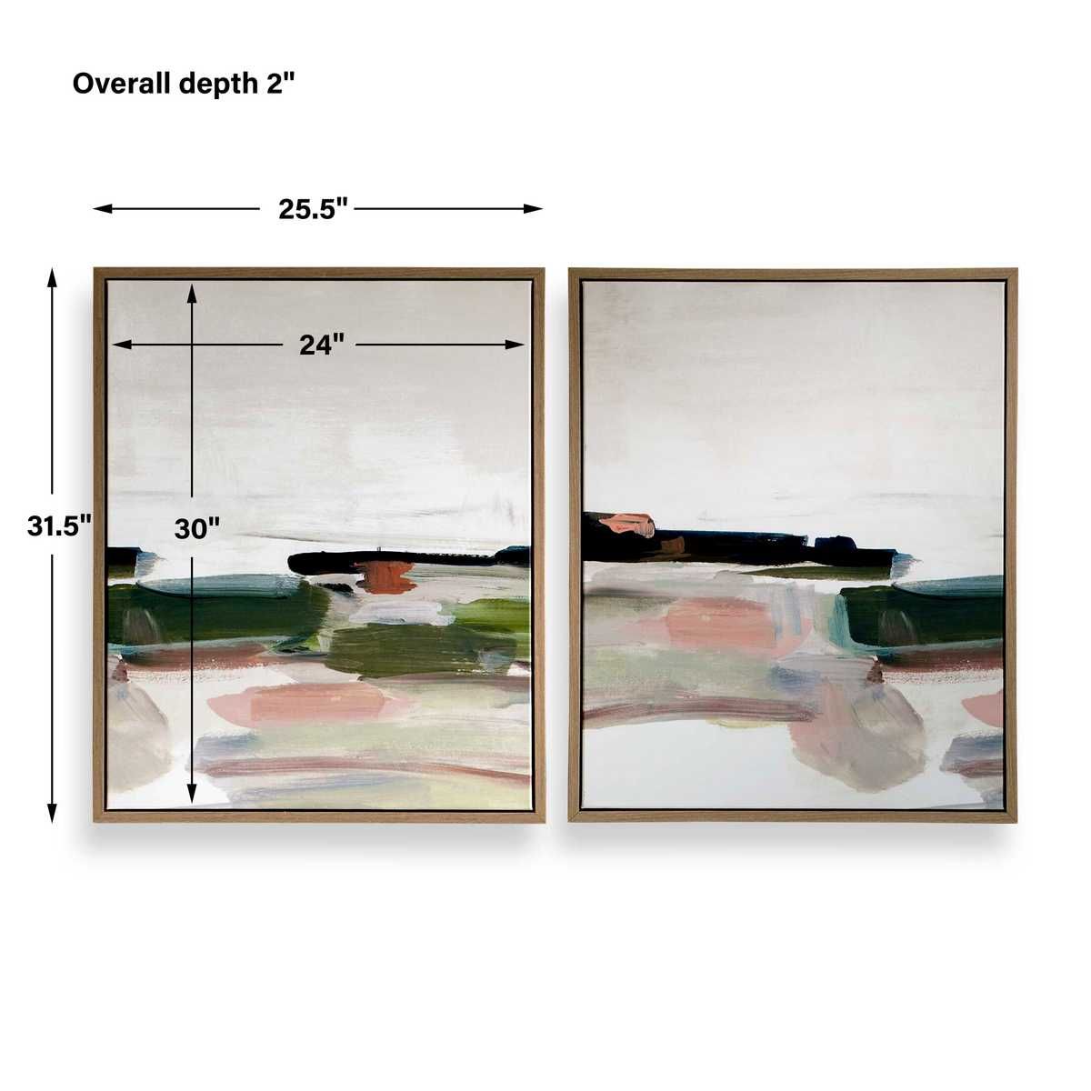 Just Peaking Framed Canvases, S/2 – Art by Uttermost | Sutter & Vale
