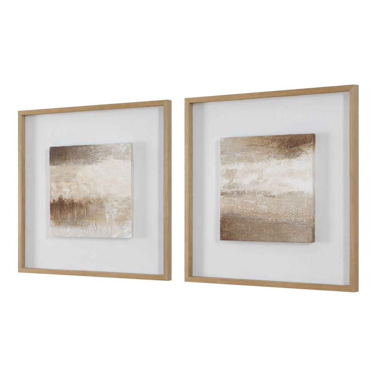 Between Lines Hand Painted Canvases, S/2