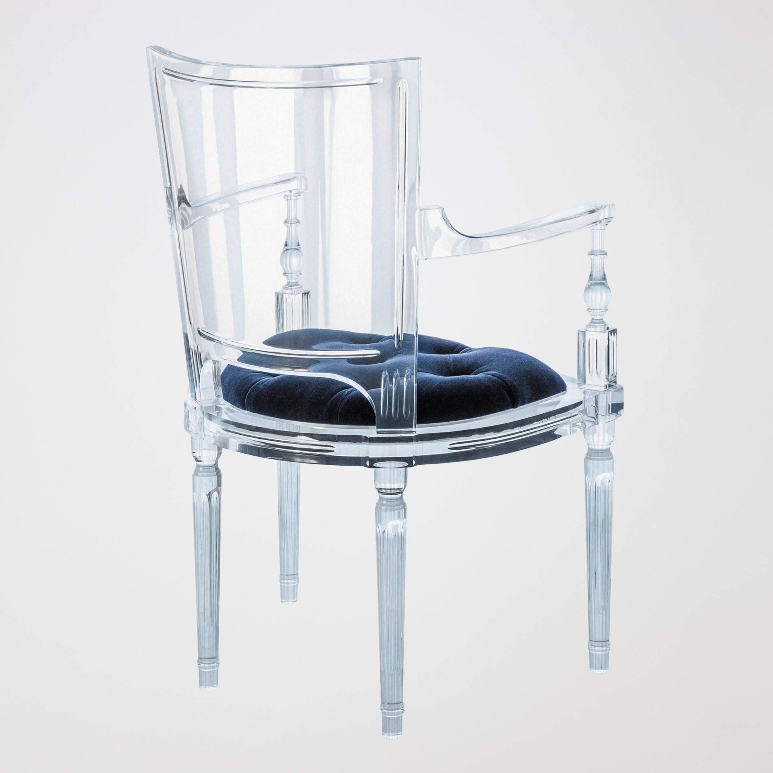 Marilyn Acrylic Arm Chair-Admiral Blue
