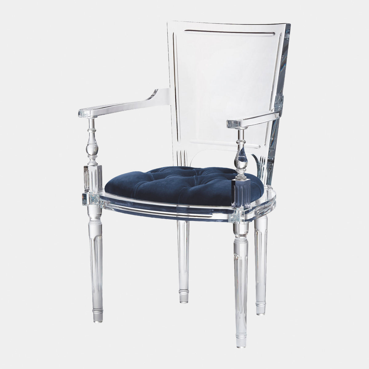 Marilyn Acrylic Arm Chair-Admiral Blue