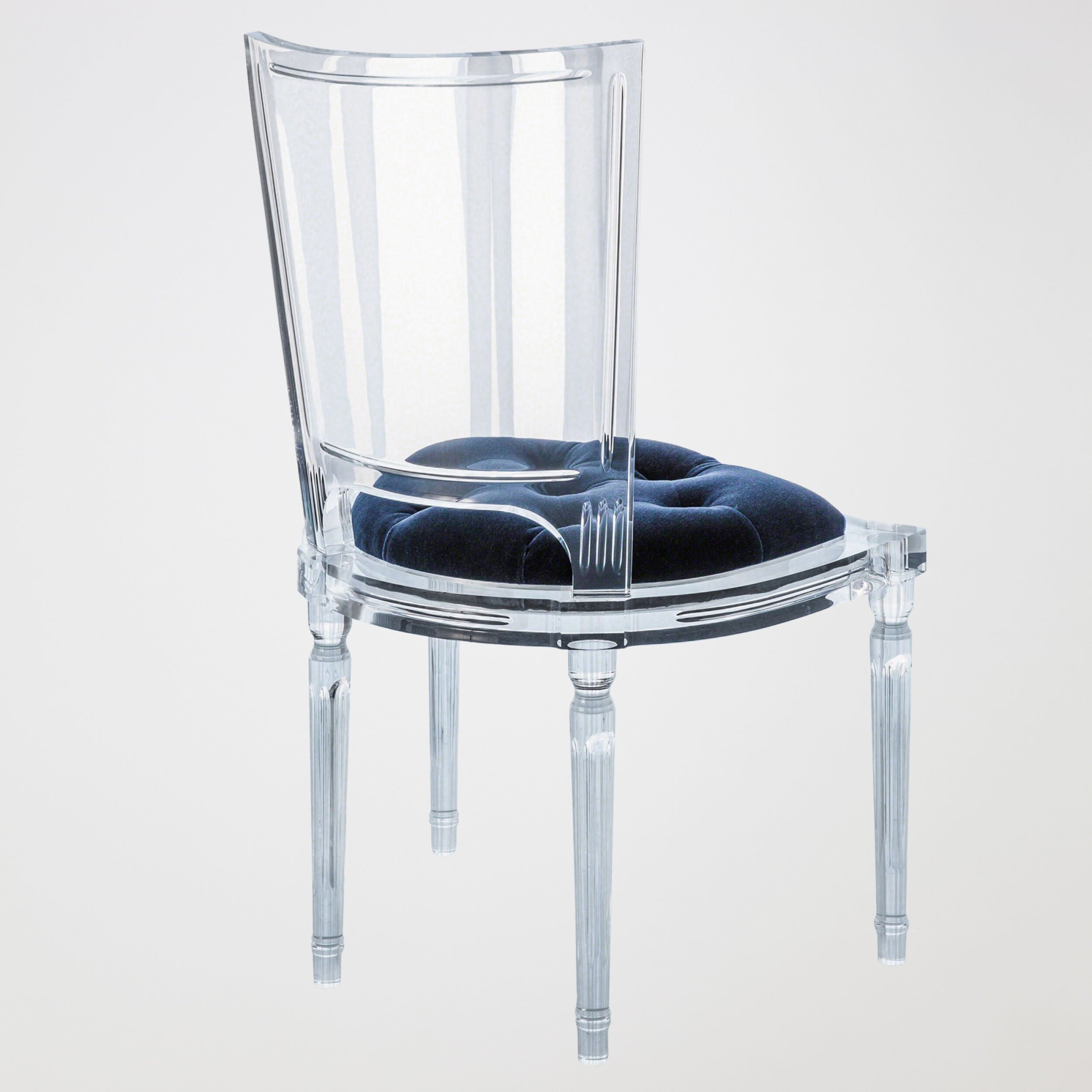 Marilyn Acrylic Side Chair-Admiral Blue