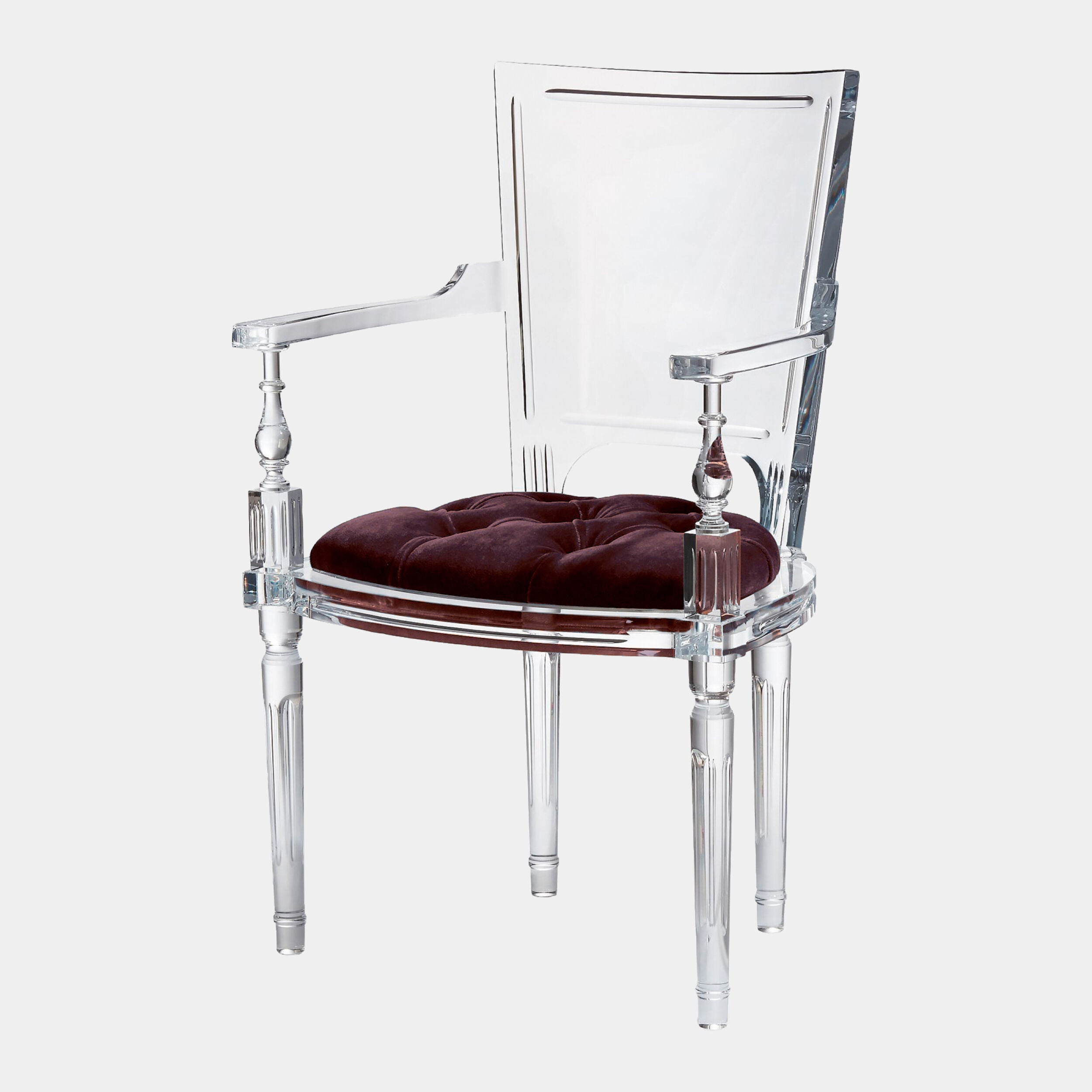 Marilyn Acrylic Arm Chair-Sultana Lavender