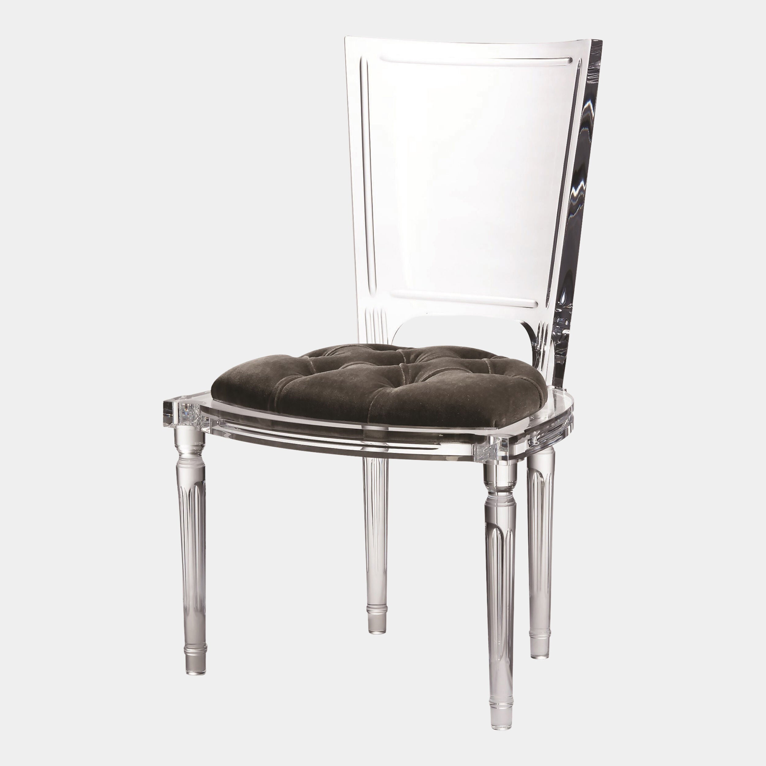 Marilyn Acrylic Side Chair-Pewter