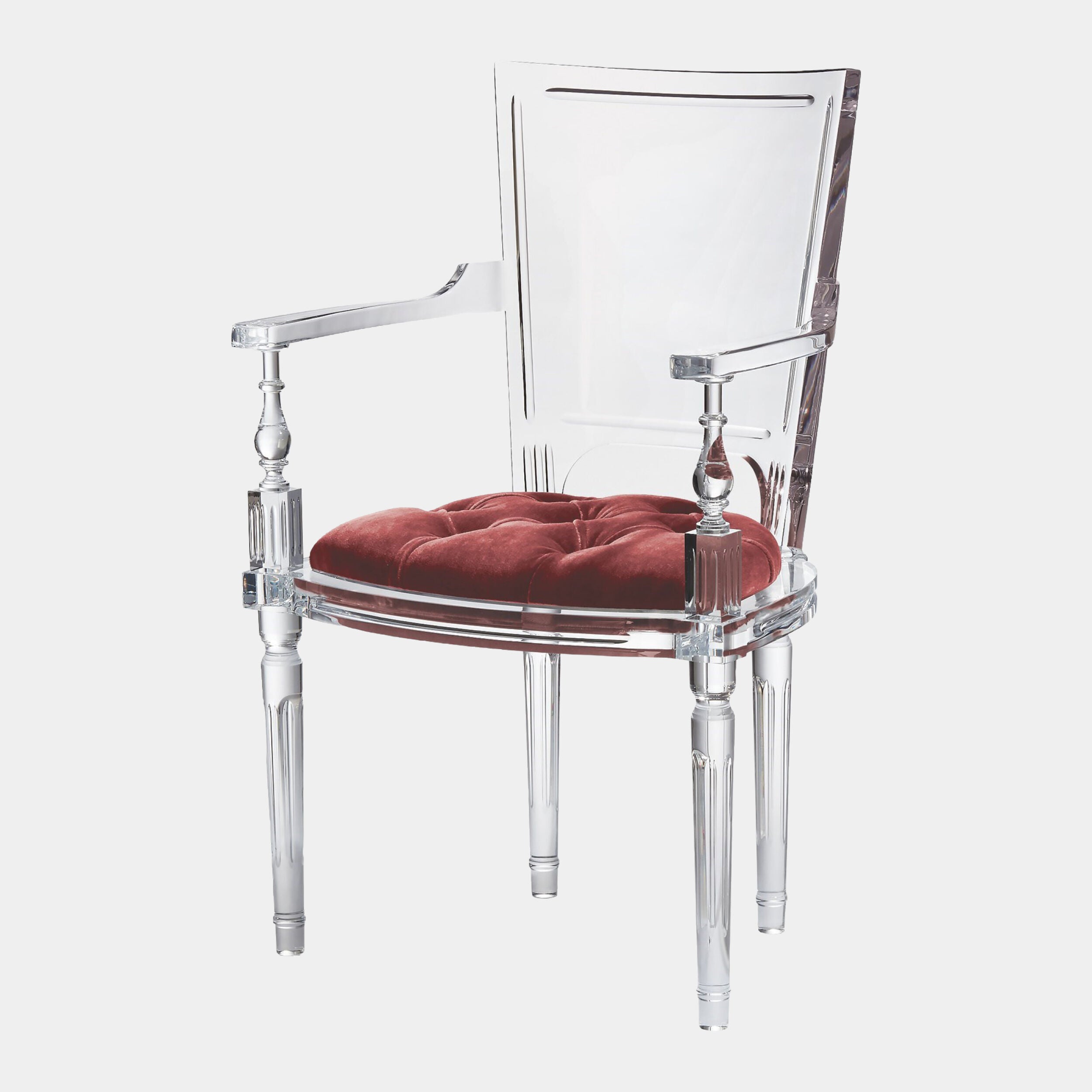 Marilyn Acrylic Arm Chair-Red Pepper