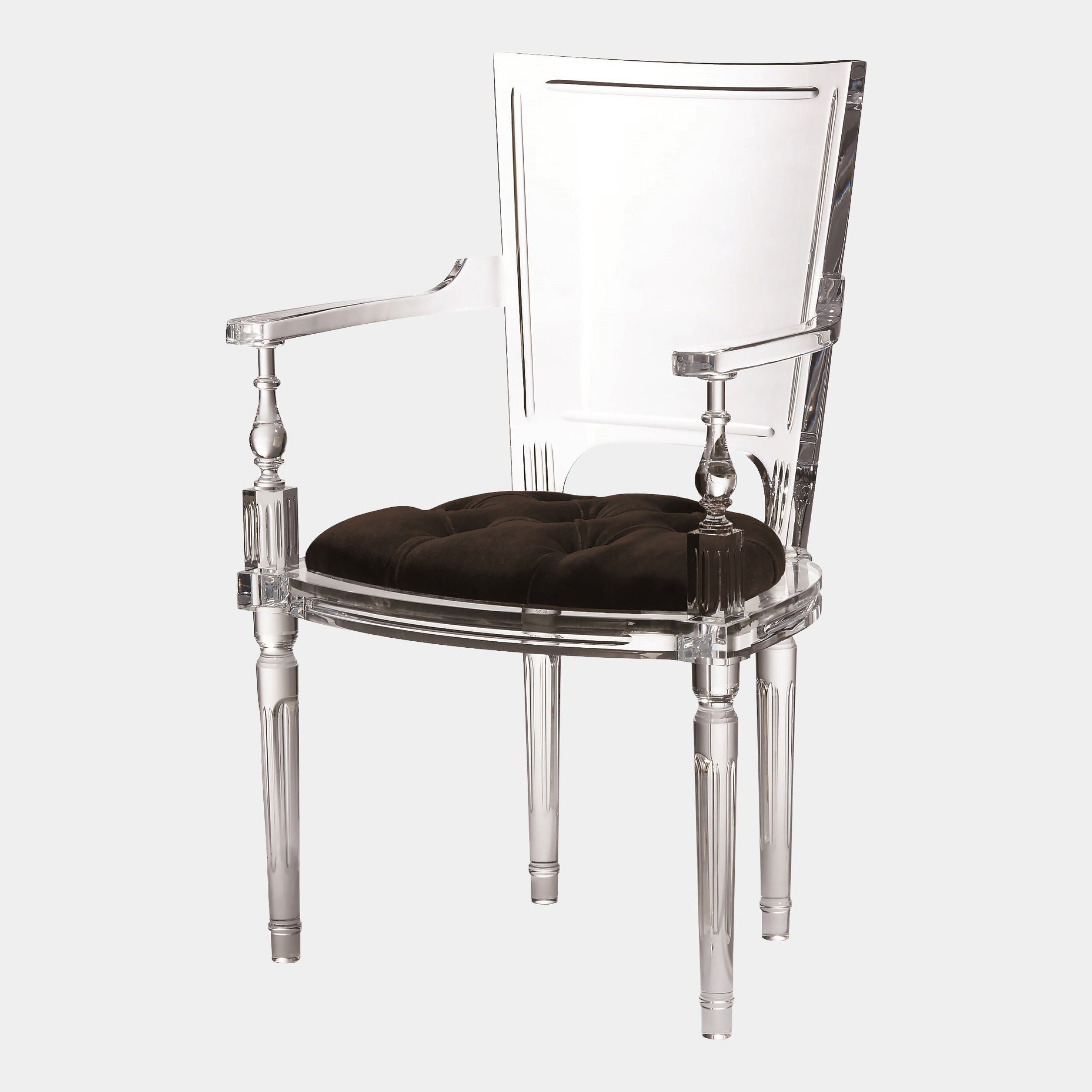 Marilyn Acrylic Arm Chair-Black