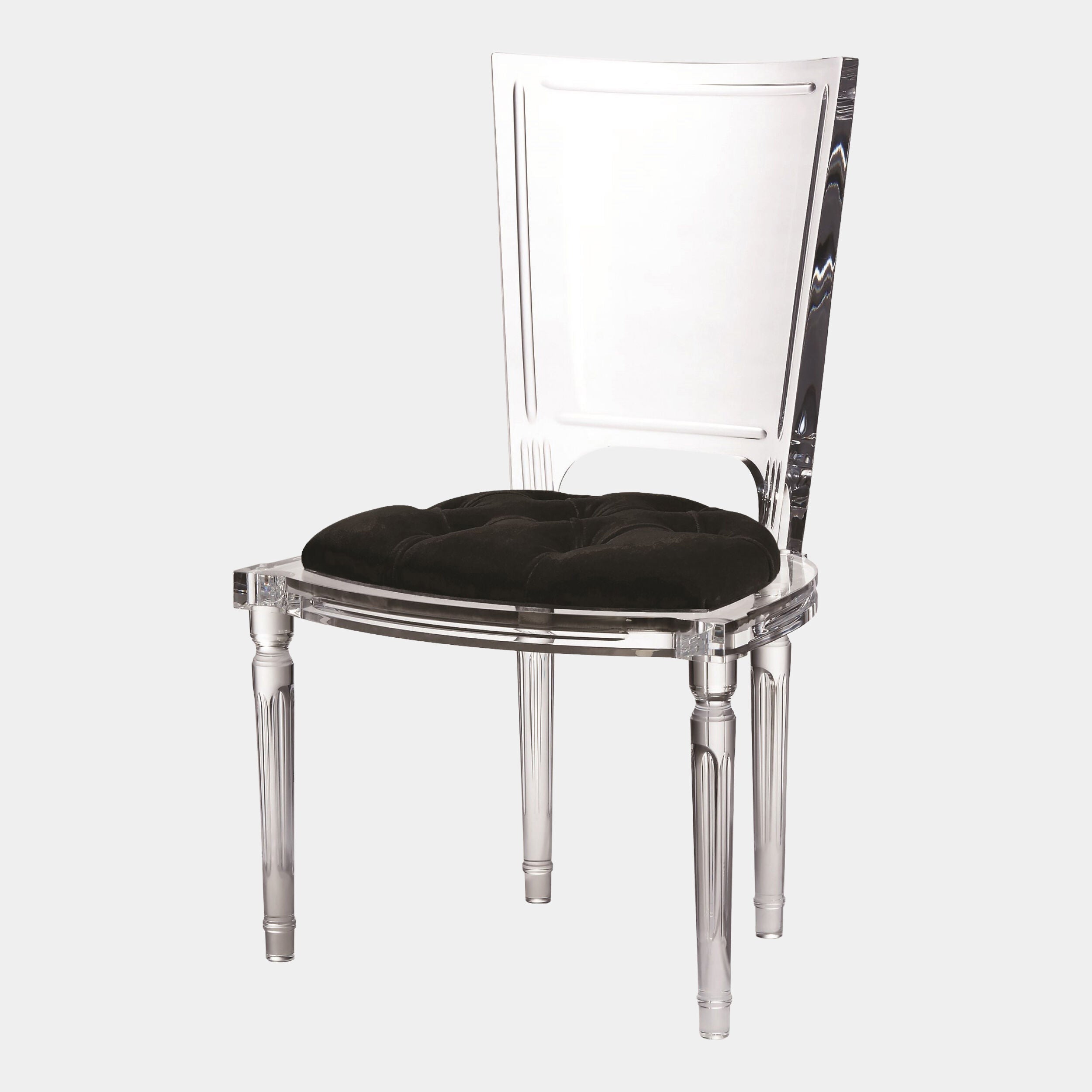 Marilyn Acrylic Side Chair-Black