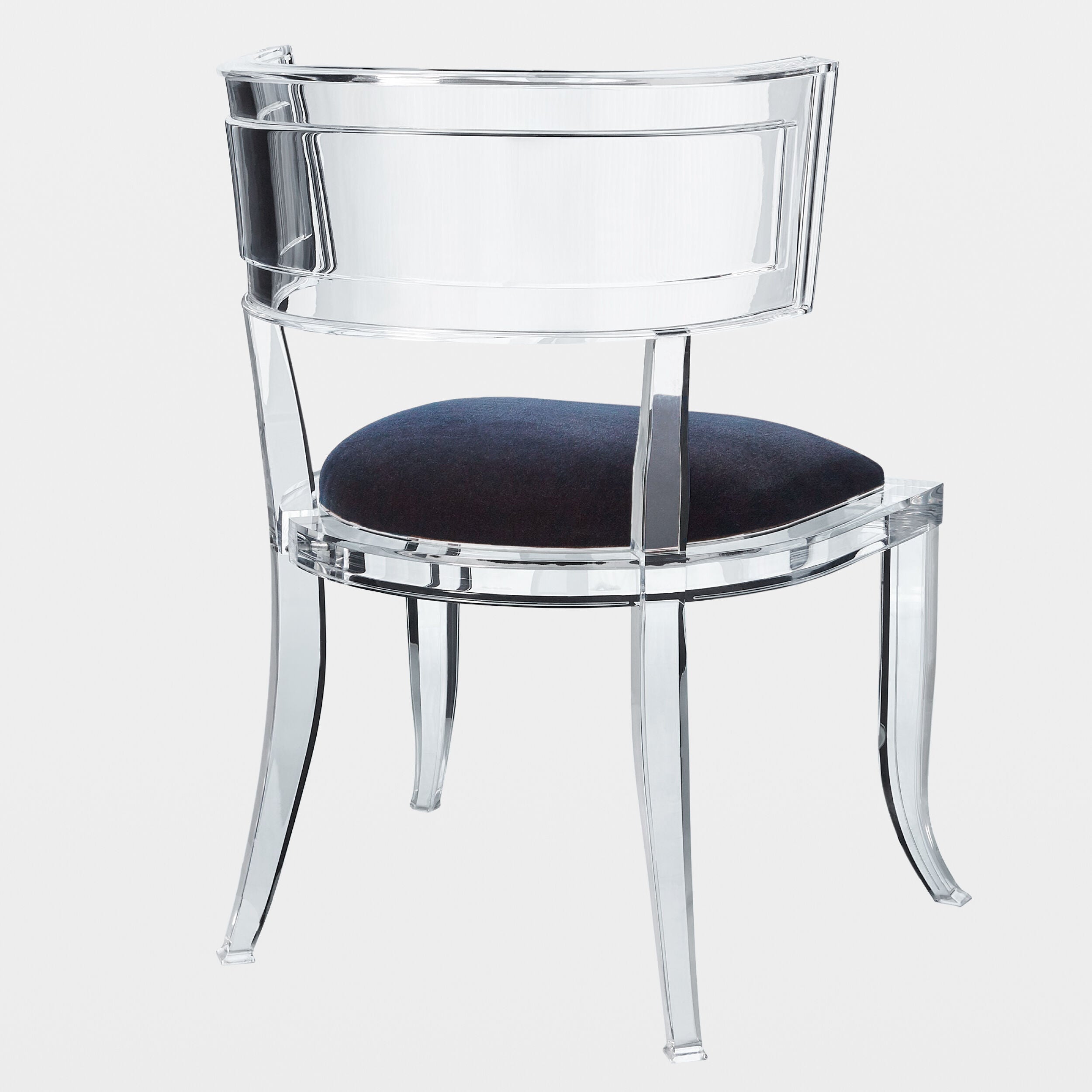 Klismos Acrylic Chair-Admiral Blue