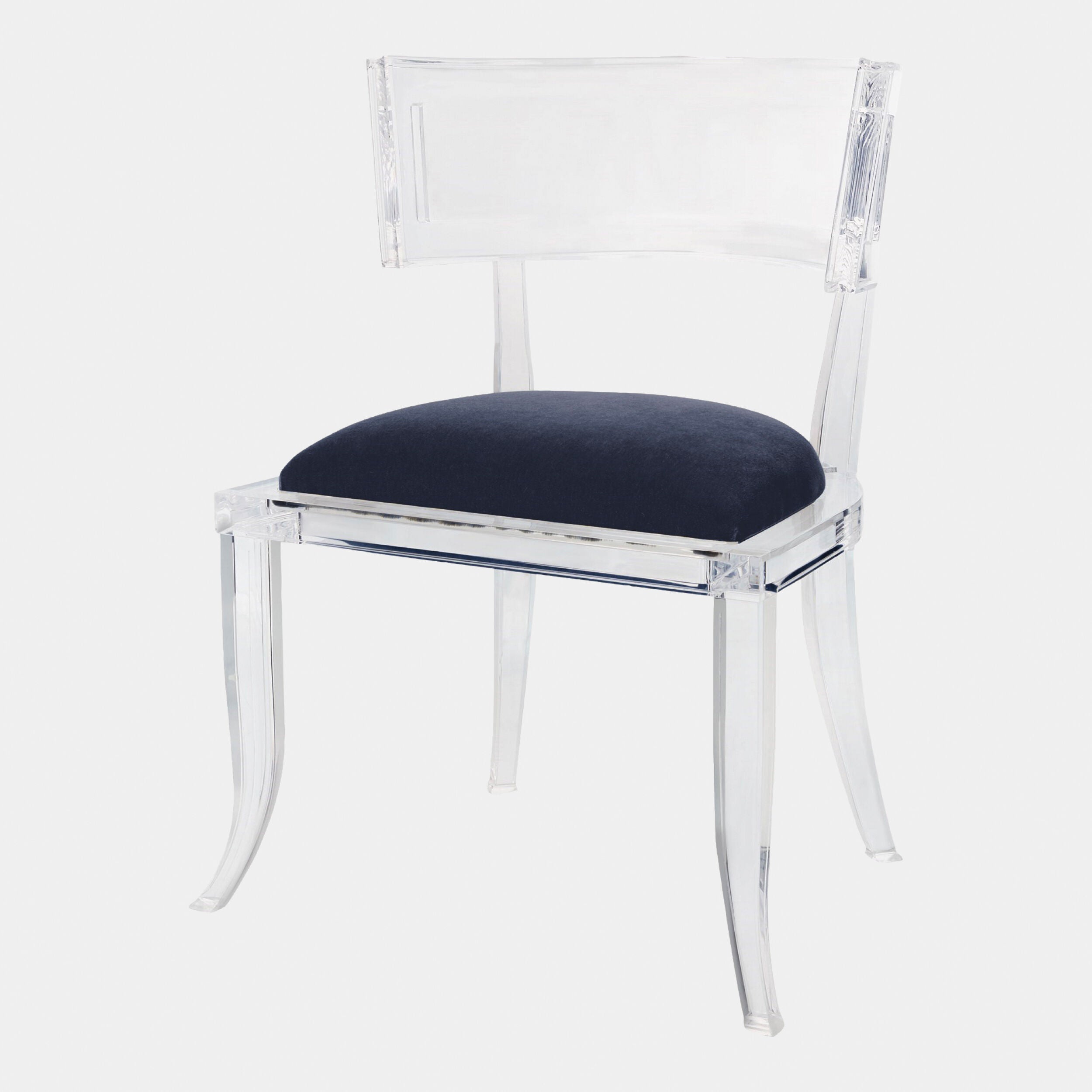 Klismos Acrylic Chair-Admiral Blue