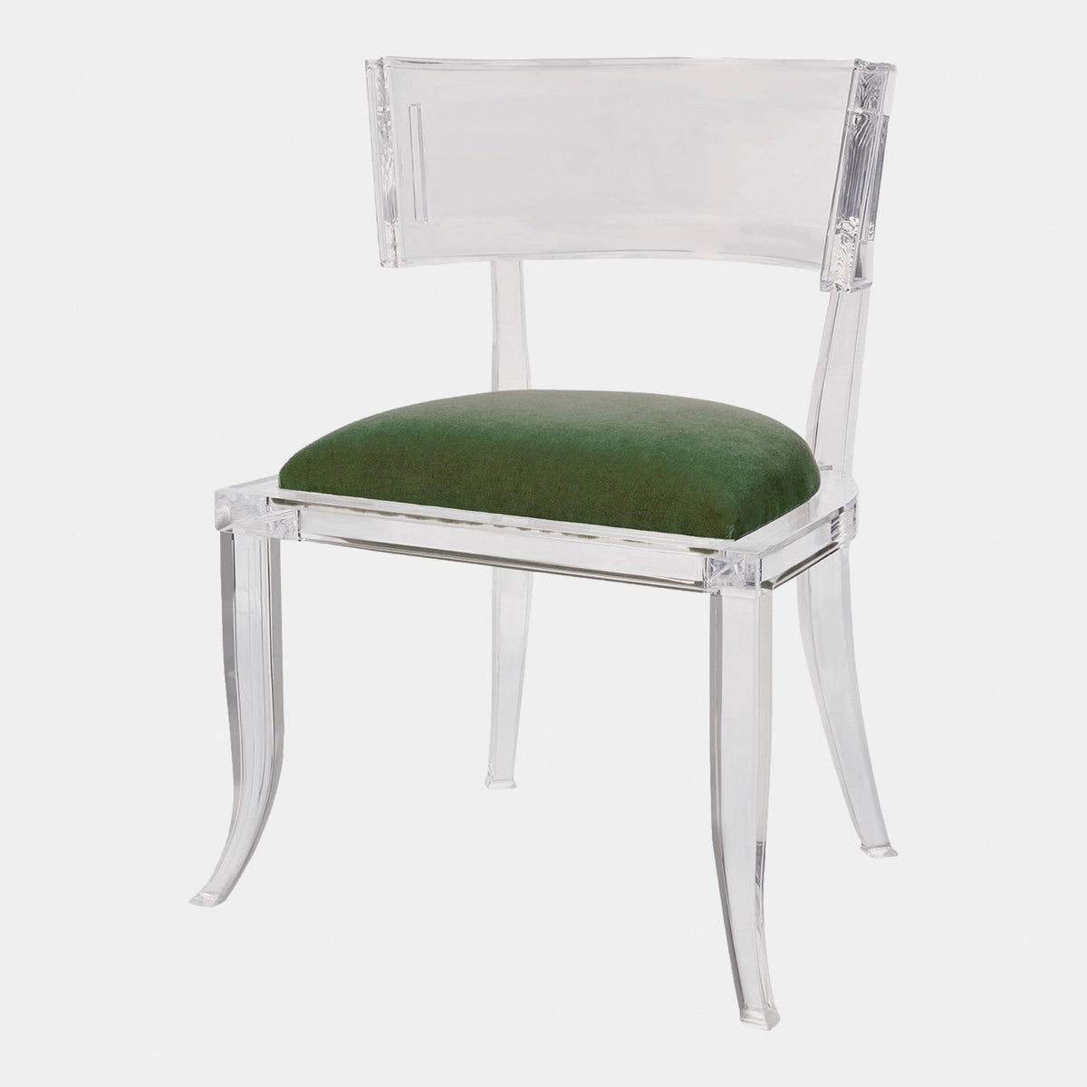 Klismos Acrylic Chair-Emerald Green