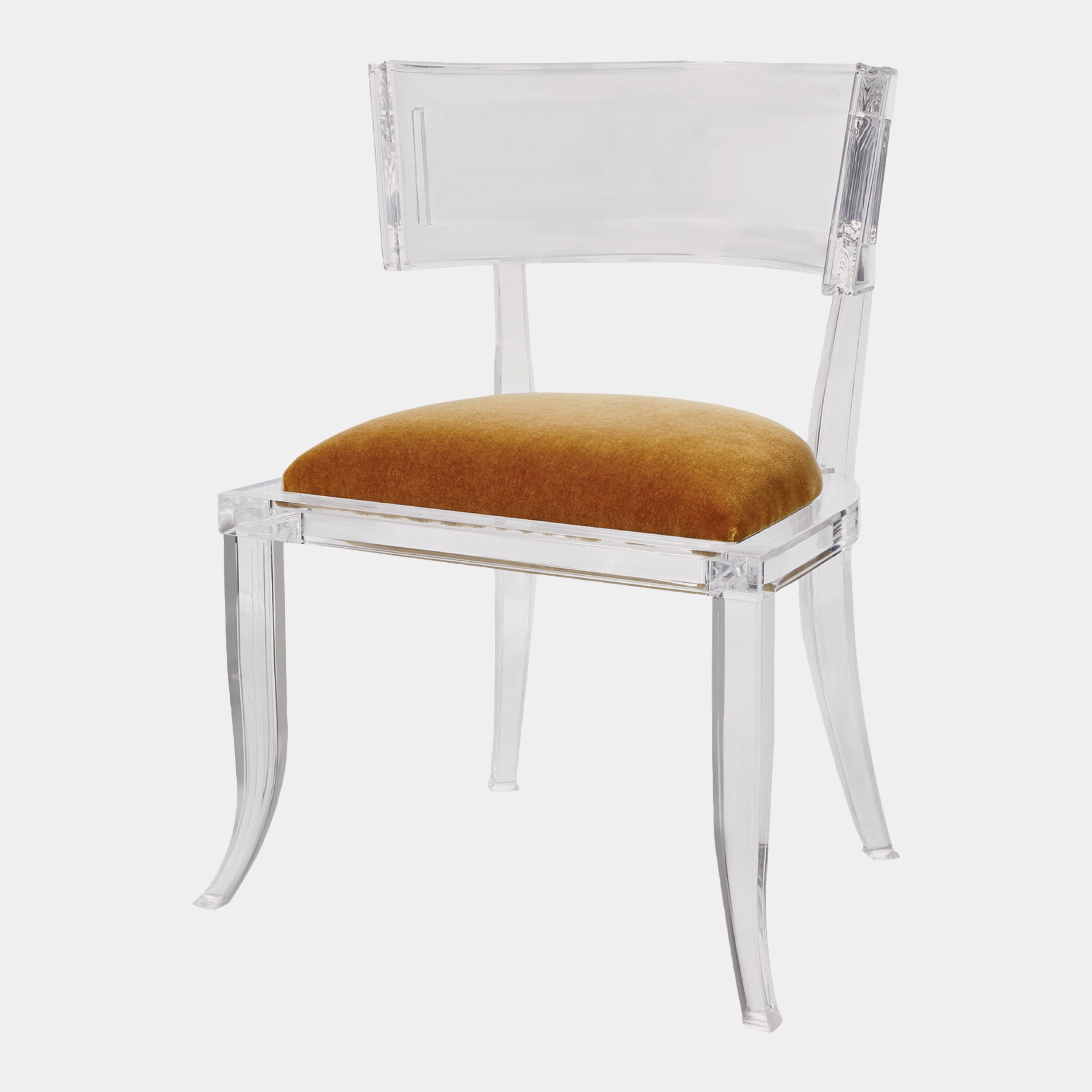 Klismos Acrylic Chair-Brown Sugar