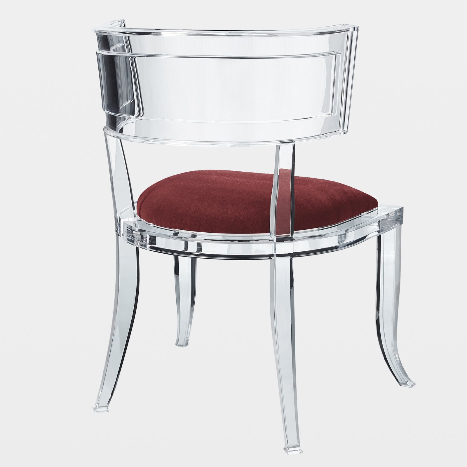 Klismos Acrylic Chair-Sultana Lavender