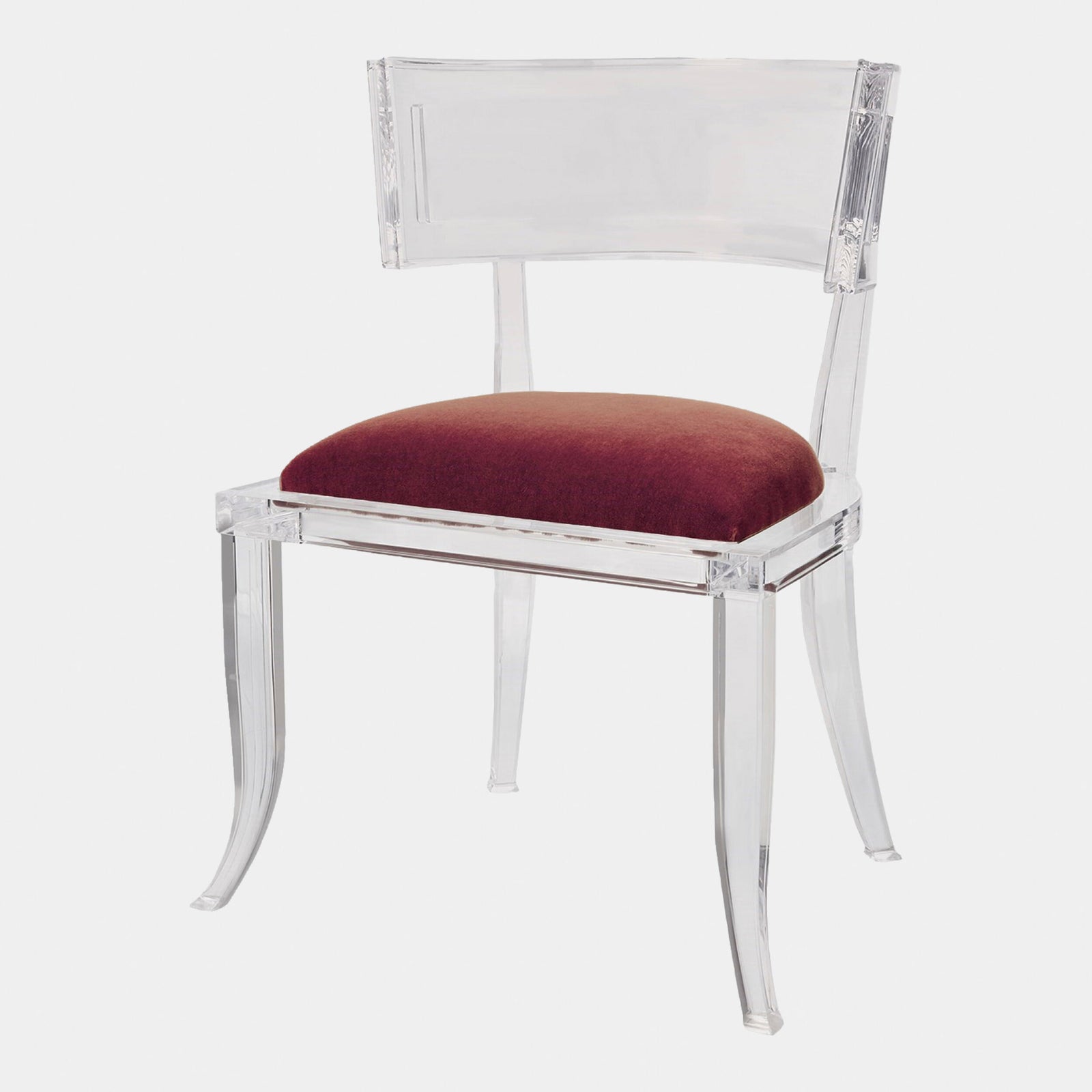 Klismos Acrylic Chair-Sultana Lavender