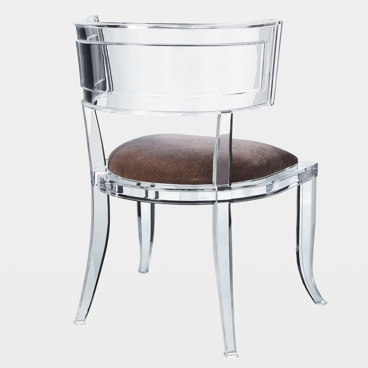Klismos Acrylic Chair-Pewter