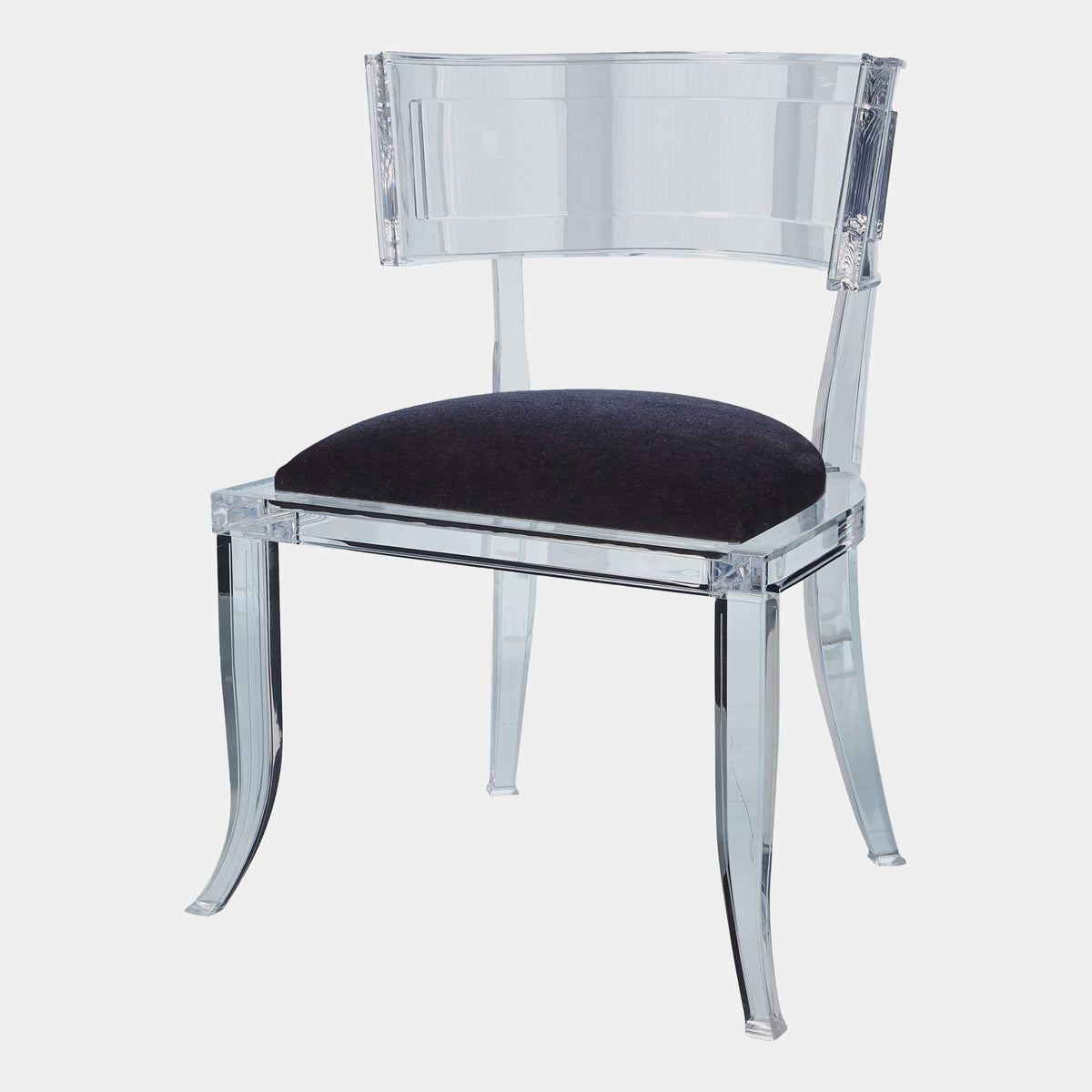 Klismos Acrylic Chair-Black