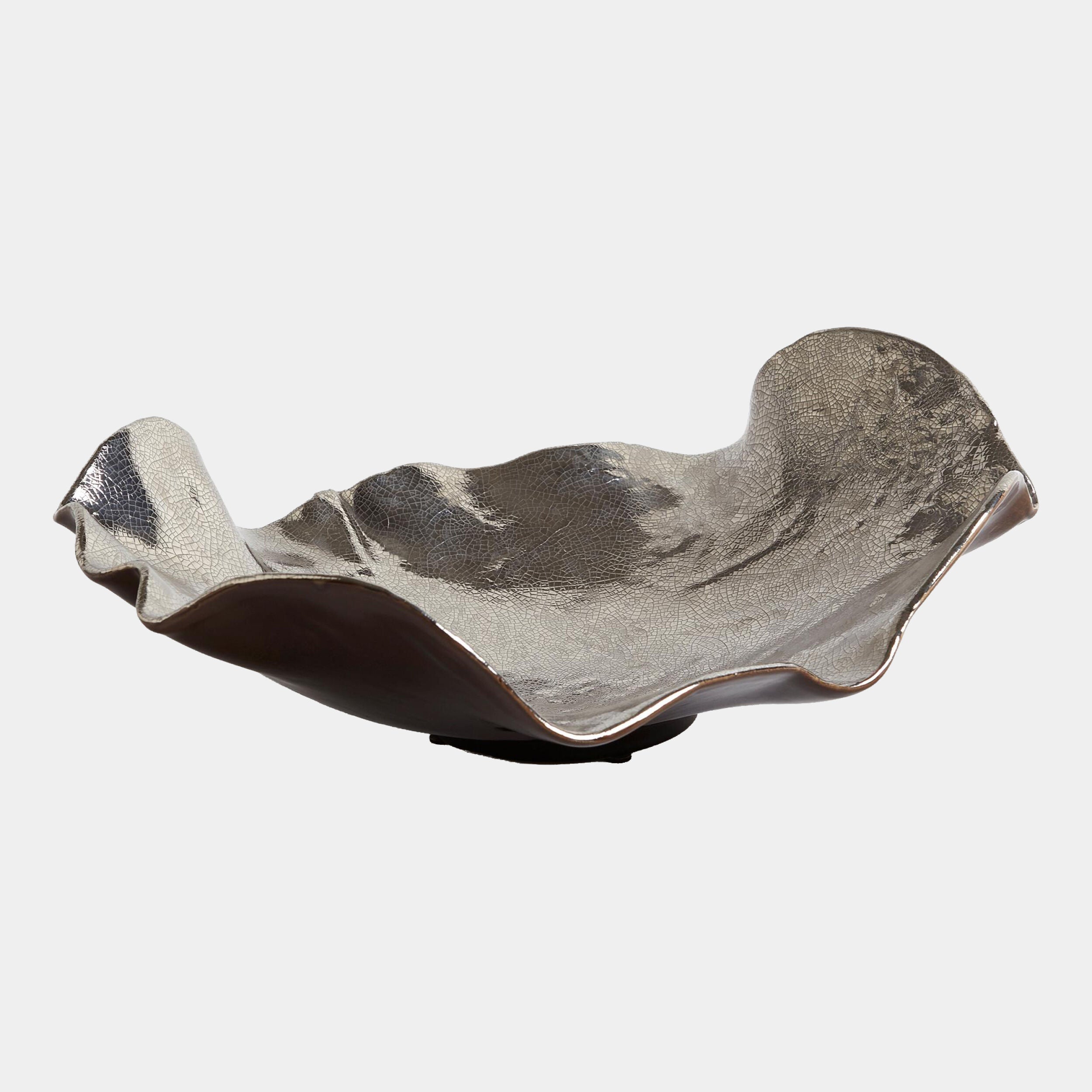 Wave Platter-Platinum Crackle