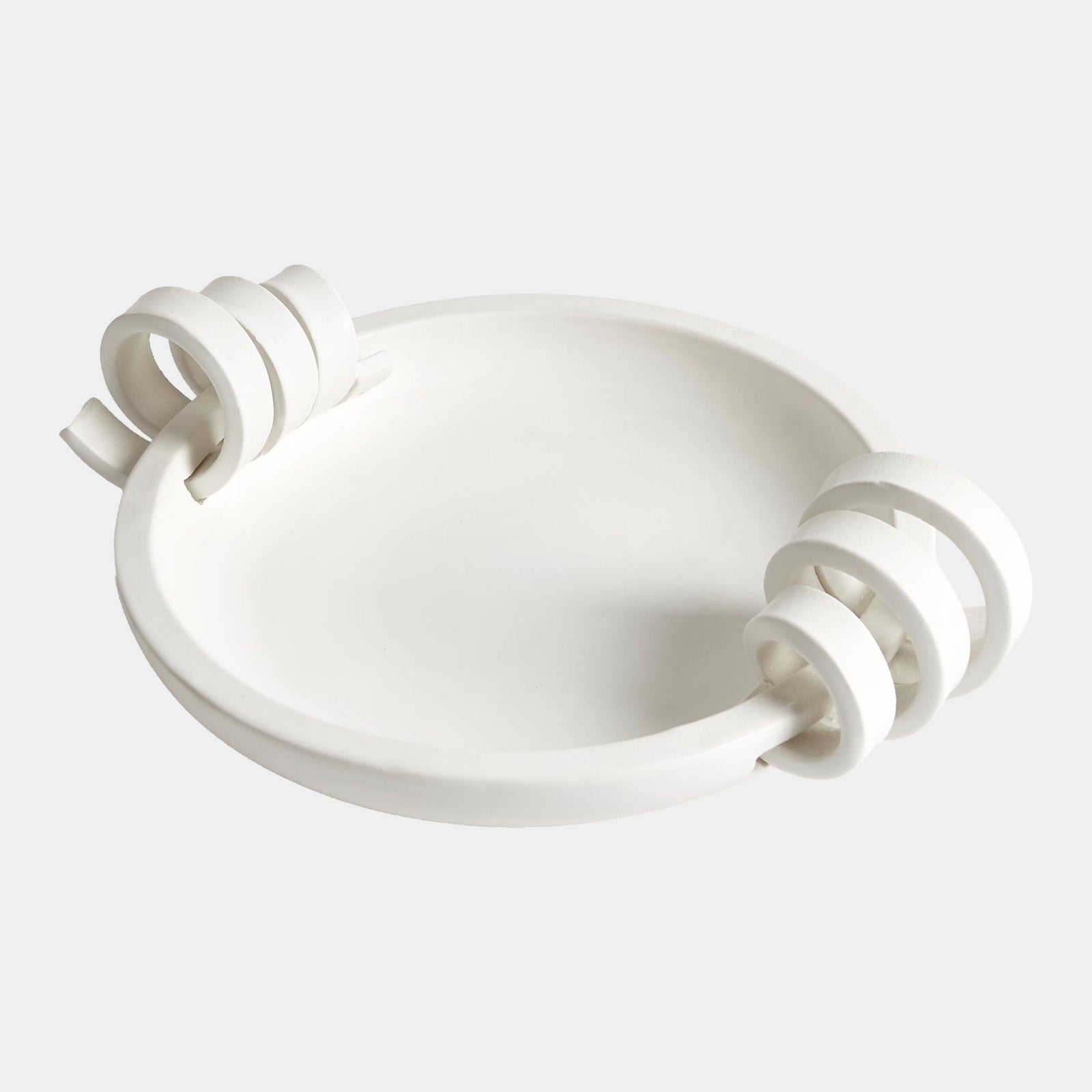 Ribbon Handle Compote-Matte White