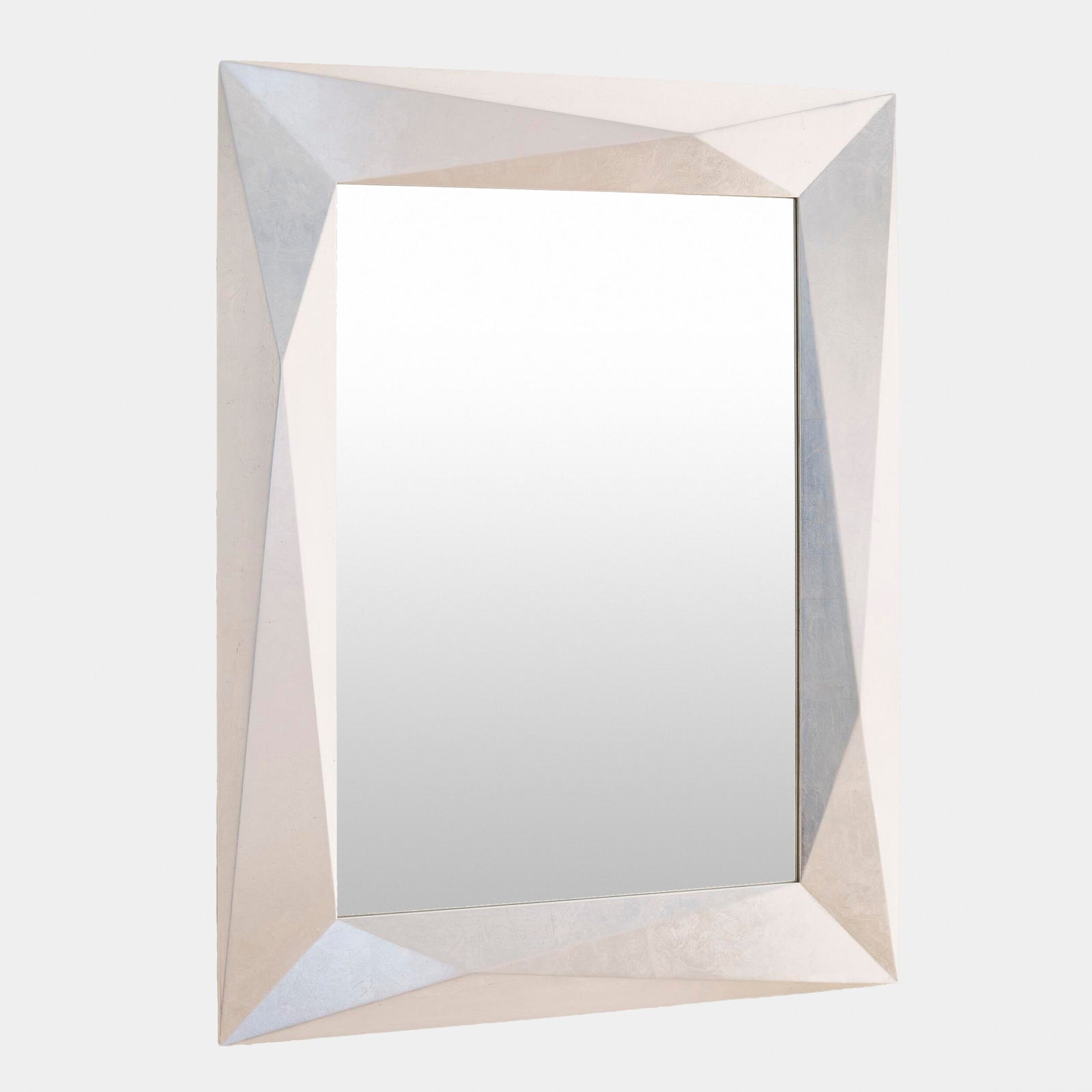 Angular Mirror-Silver Leaf