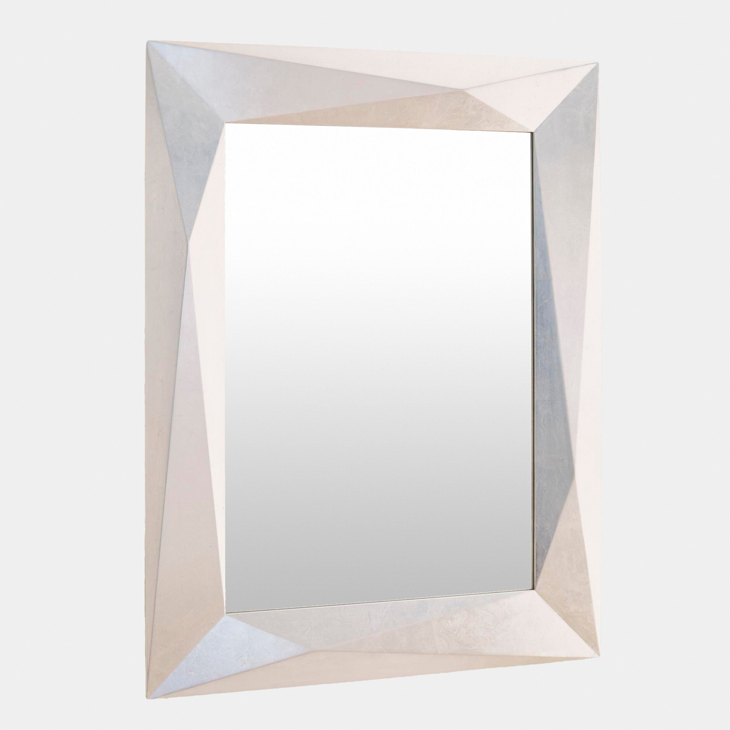 Angular Mirror-Silver Leaf