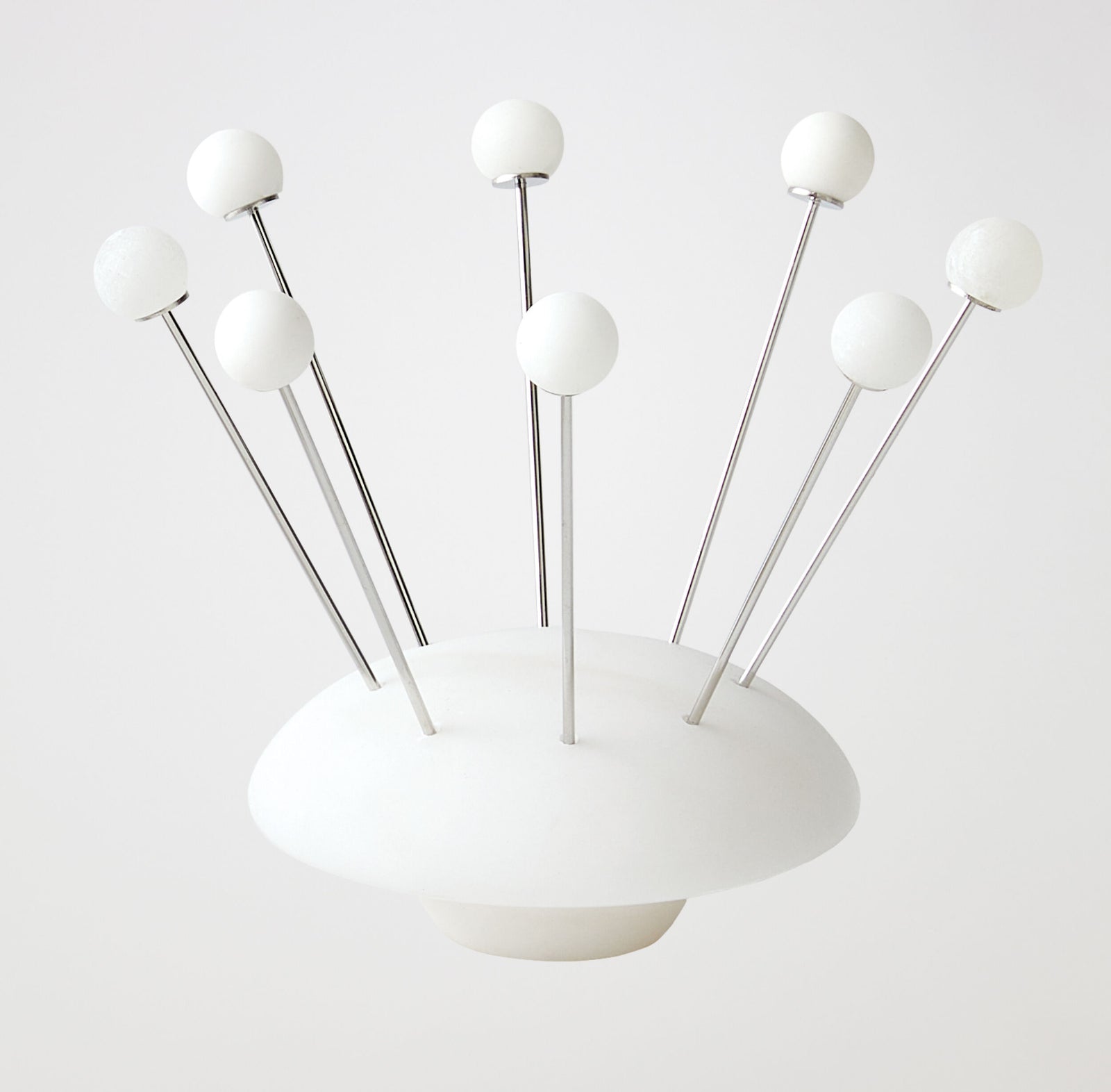 Alabaster Cocktail Picks w/Base-White