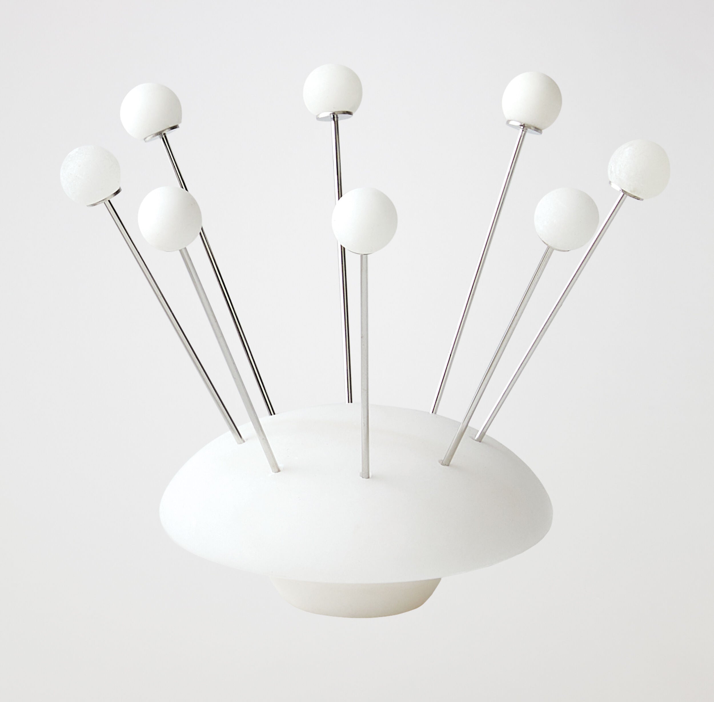 Alabaster Cocktail Picks w/Base-White