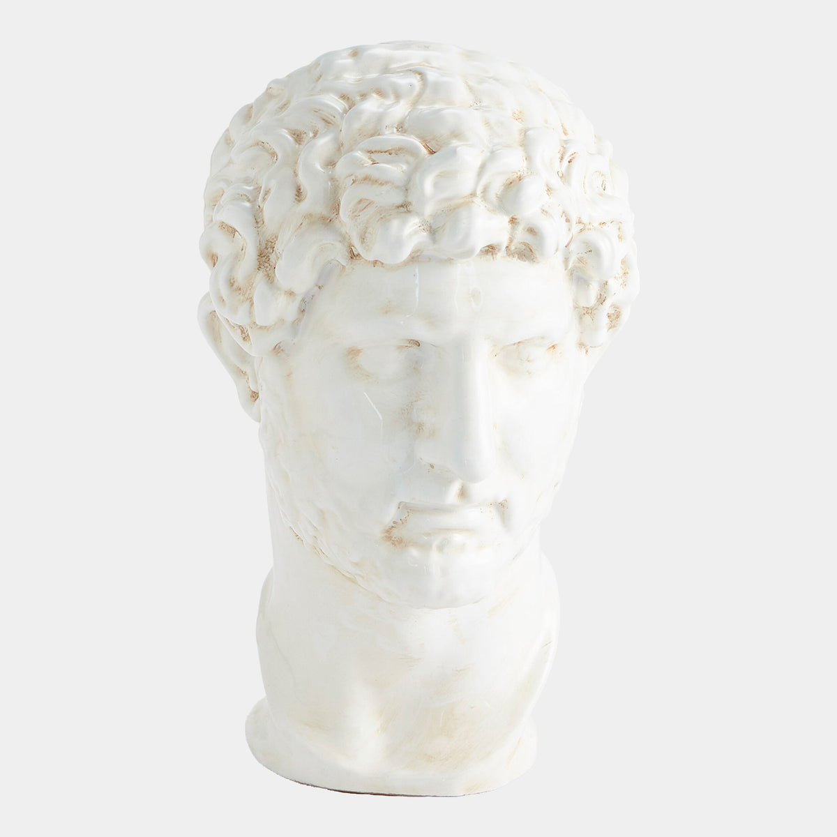 Hadrian Bust-White Glaze