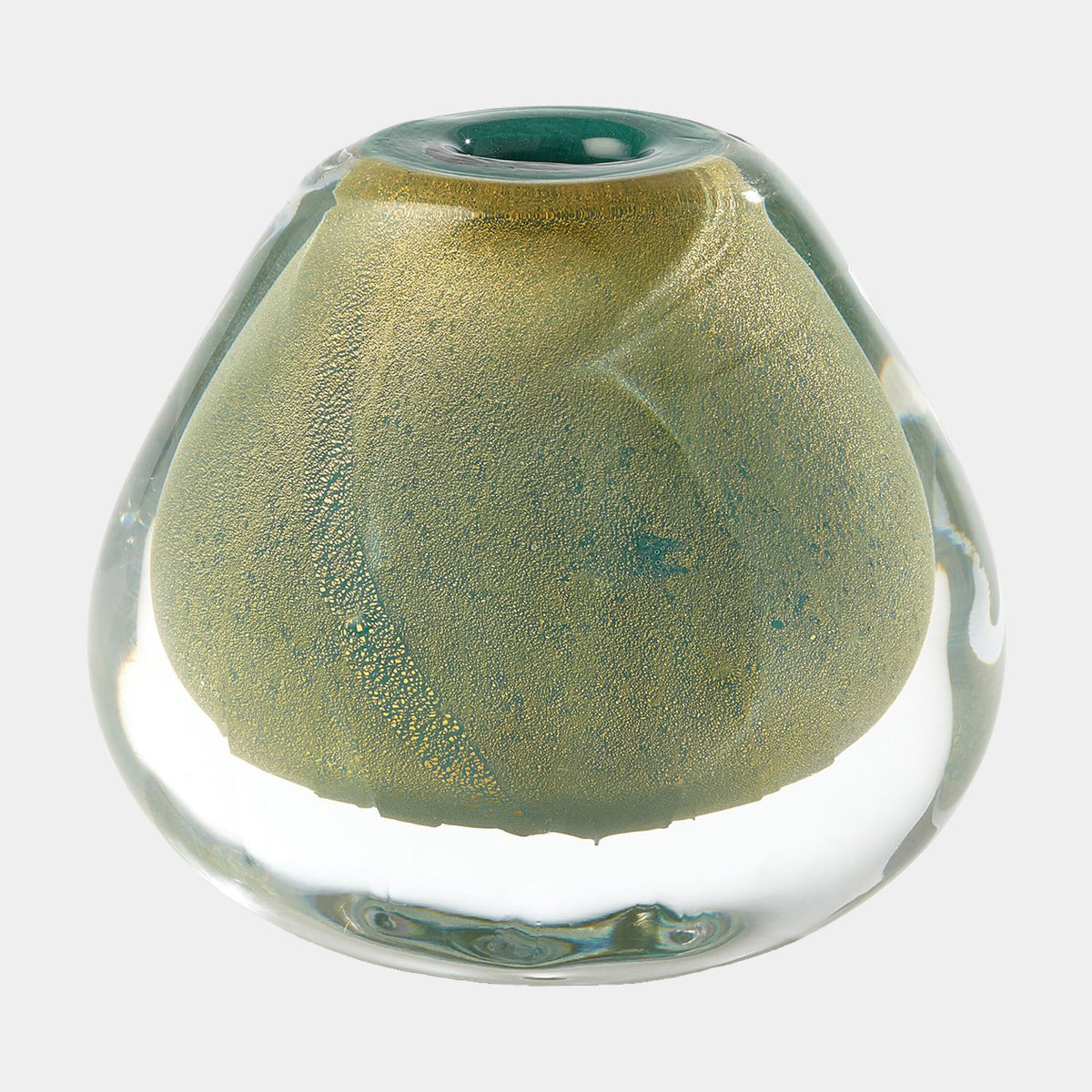 Declan Conical Vase-Green Gold