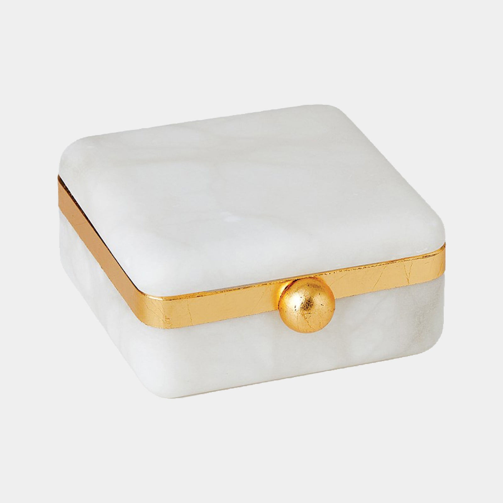 Tyla Gold Band Swivel Alabaster Box-Sm