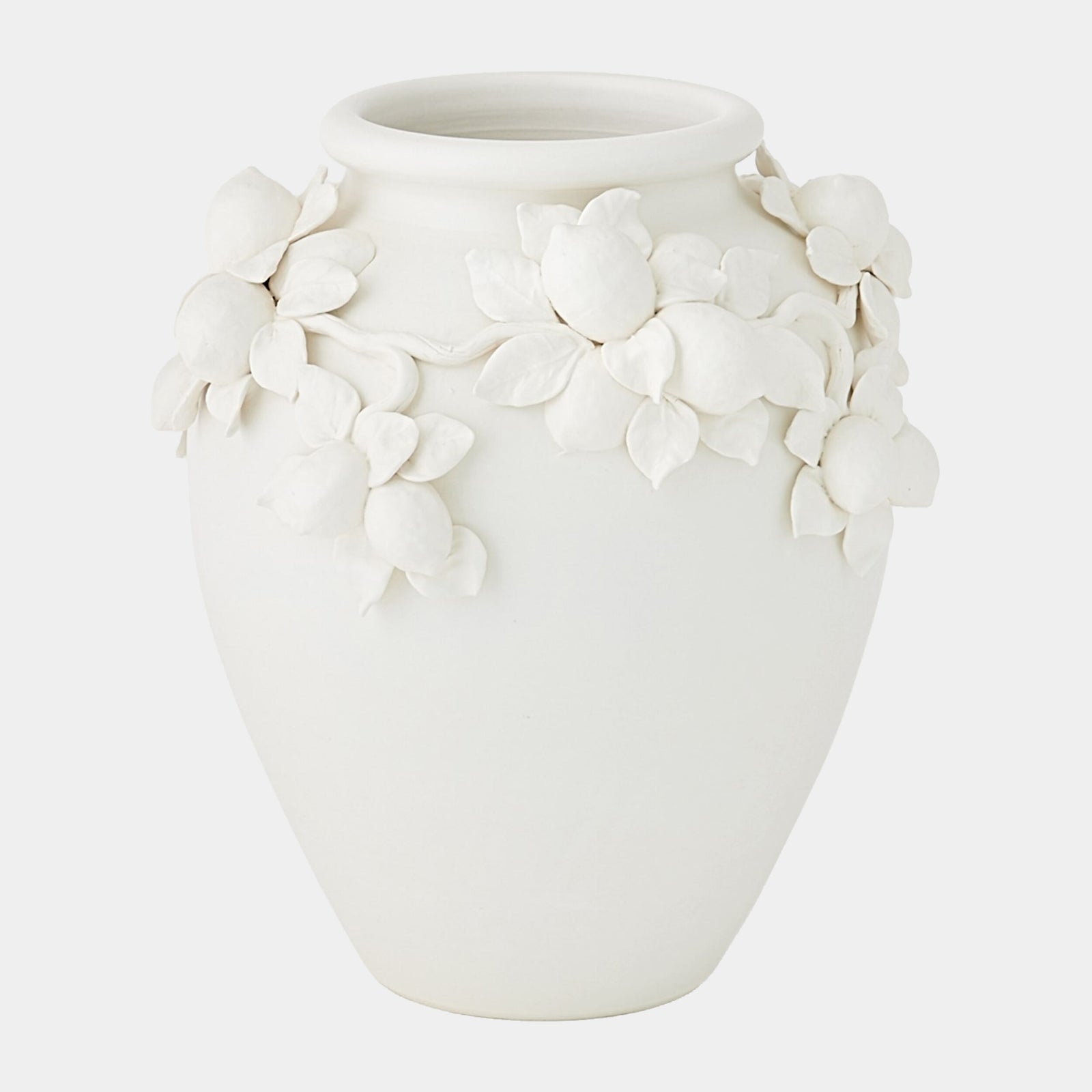 Villa Limone Urn-Matte White-Sm