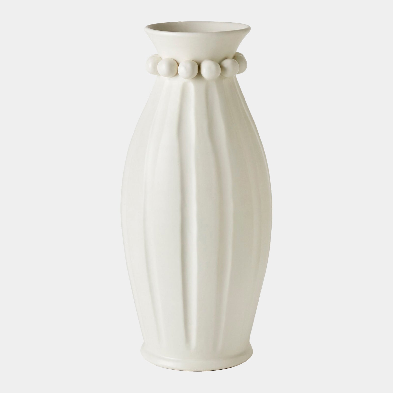 Pearl Vase-Matte White-Tall