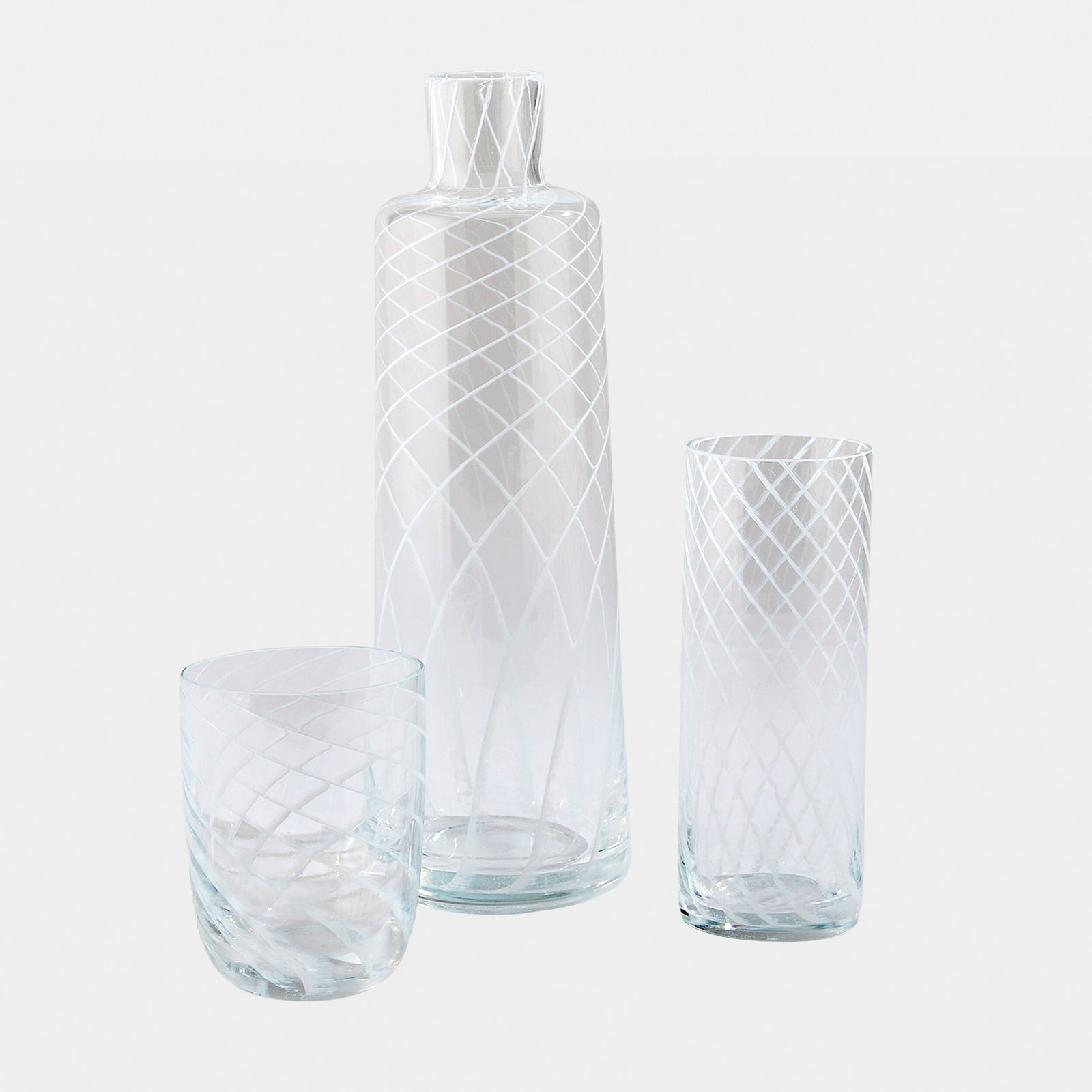 Swirl Highball Glass-Milk