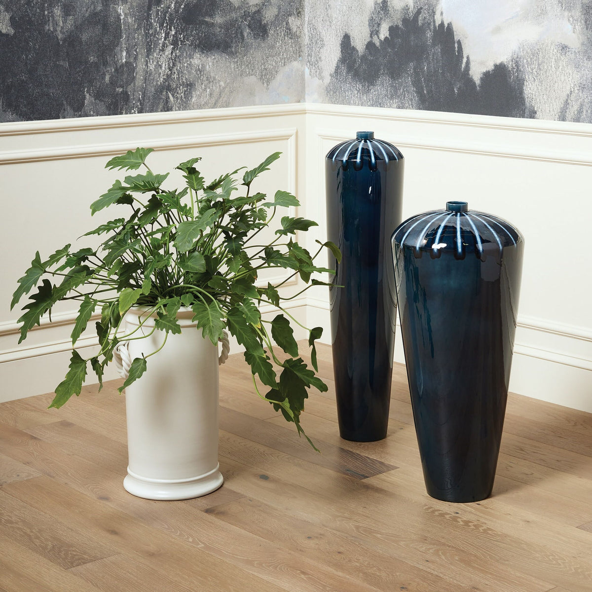 Galadriel Rope Handle Vessel-Matte White
