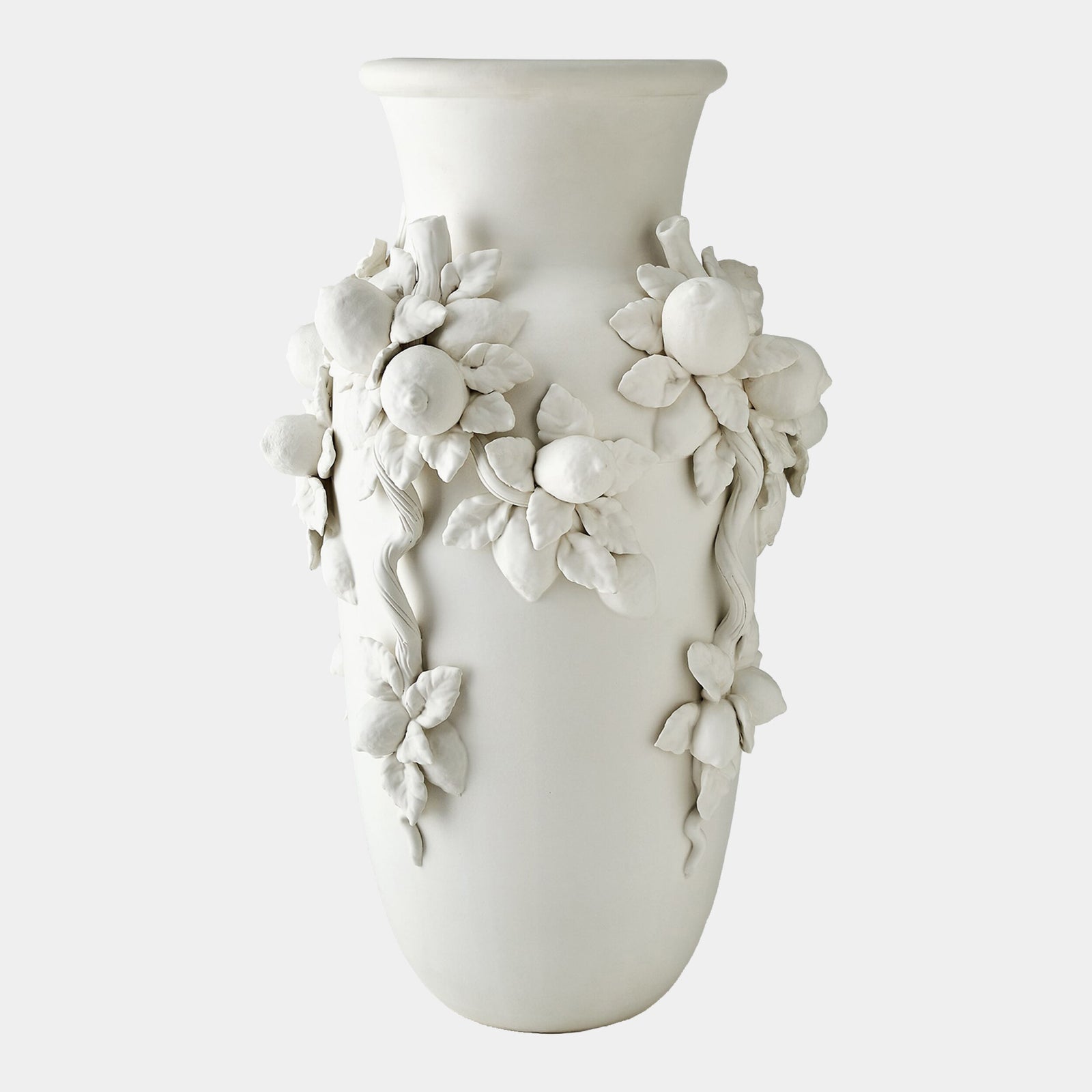 Villa Limone Urn-Matte White-Lg