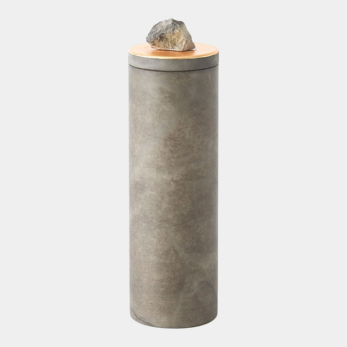 Quarry Jar-Gray/Gold Leaf-Lg