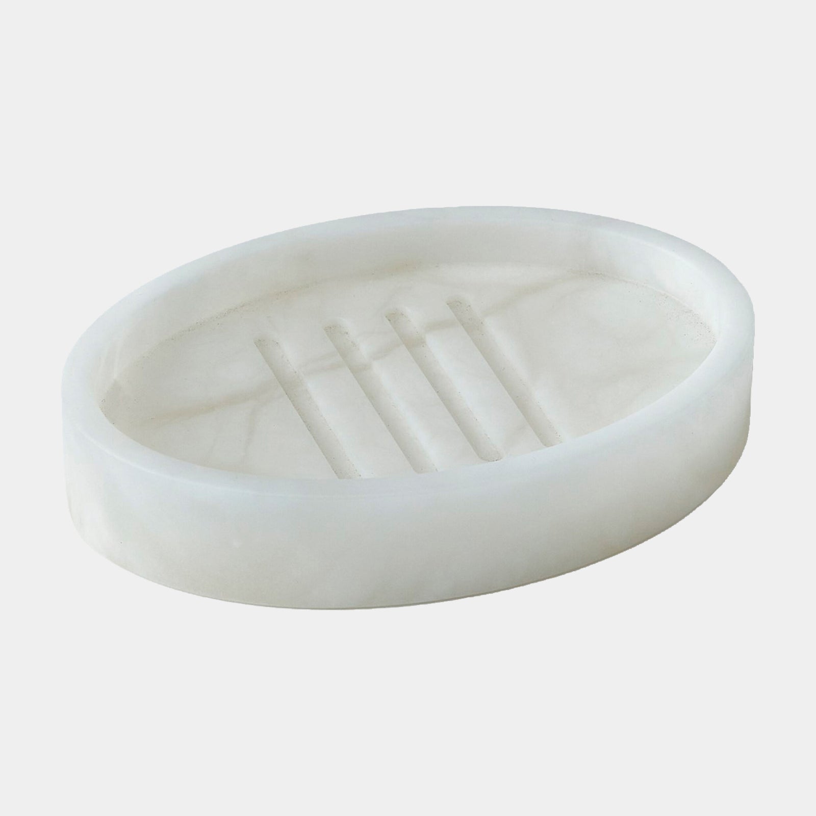 Elena Oval Soap Dish-Alabaster