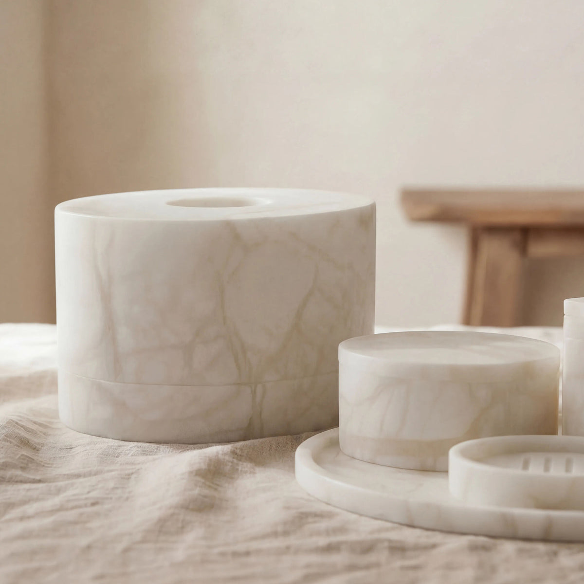Elena Oval Tray-Alabaster
