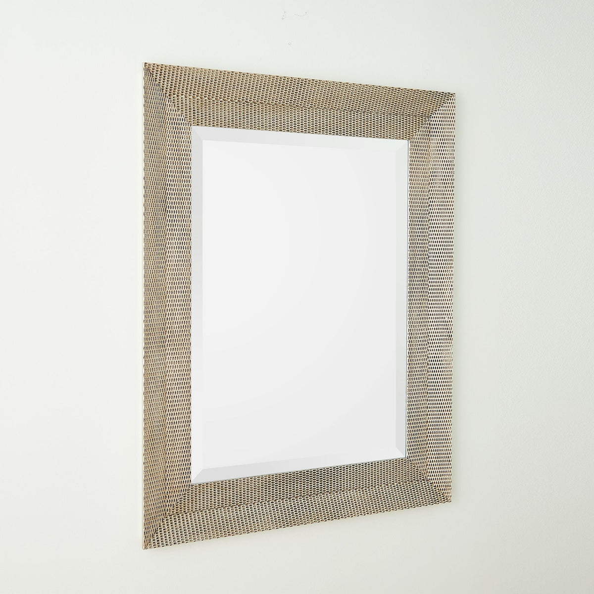 Delicate Basketweave Mirror-Silver