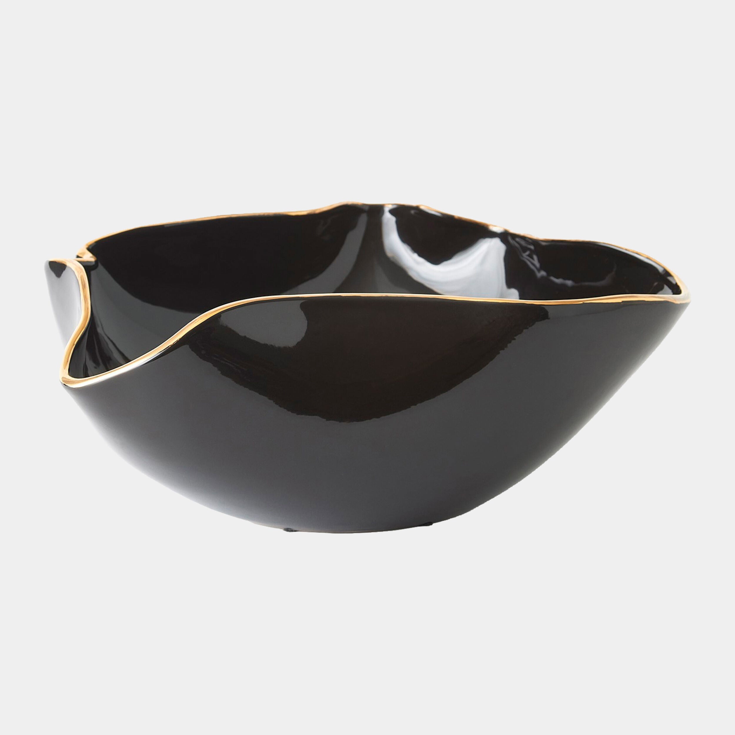 Currents Bowl-Black/Gold