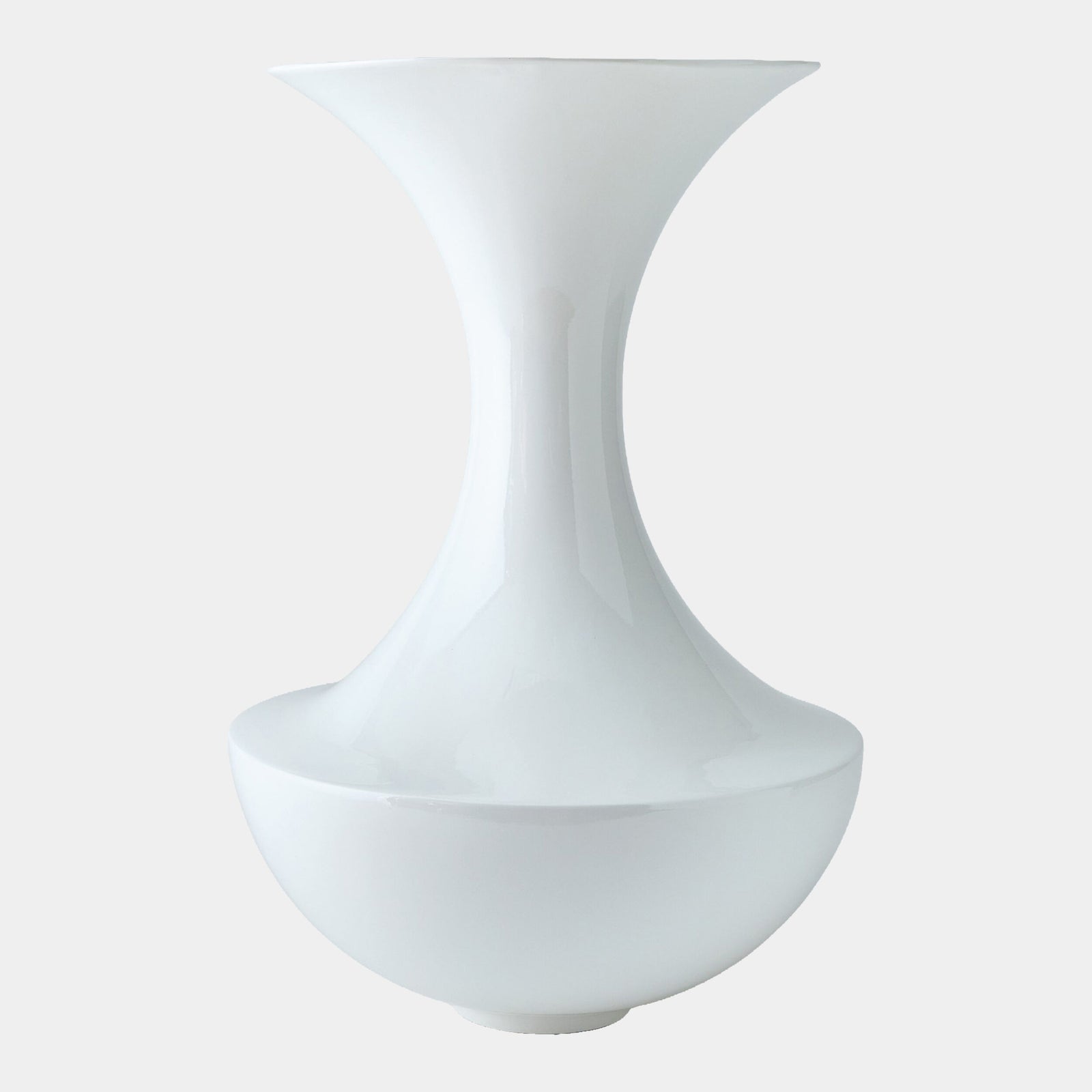 Trumpet Vase-Gloss White