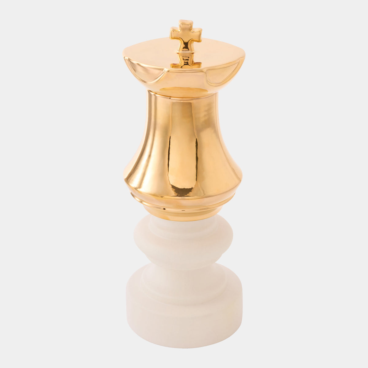 Gambit Jar-White/Gold-Queen