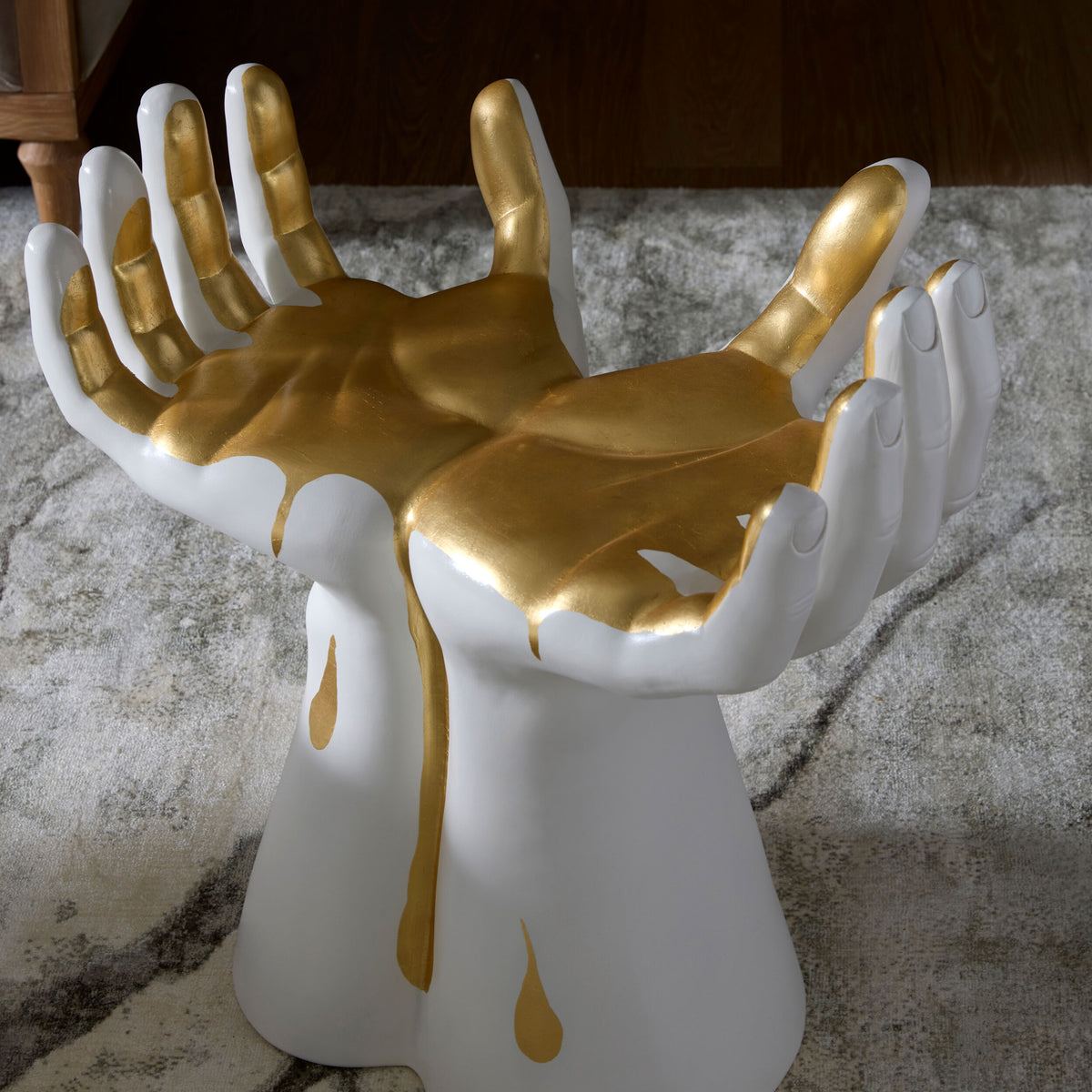 Deft Hands Stool-Gold Drip