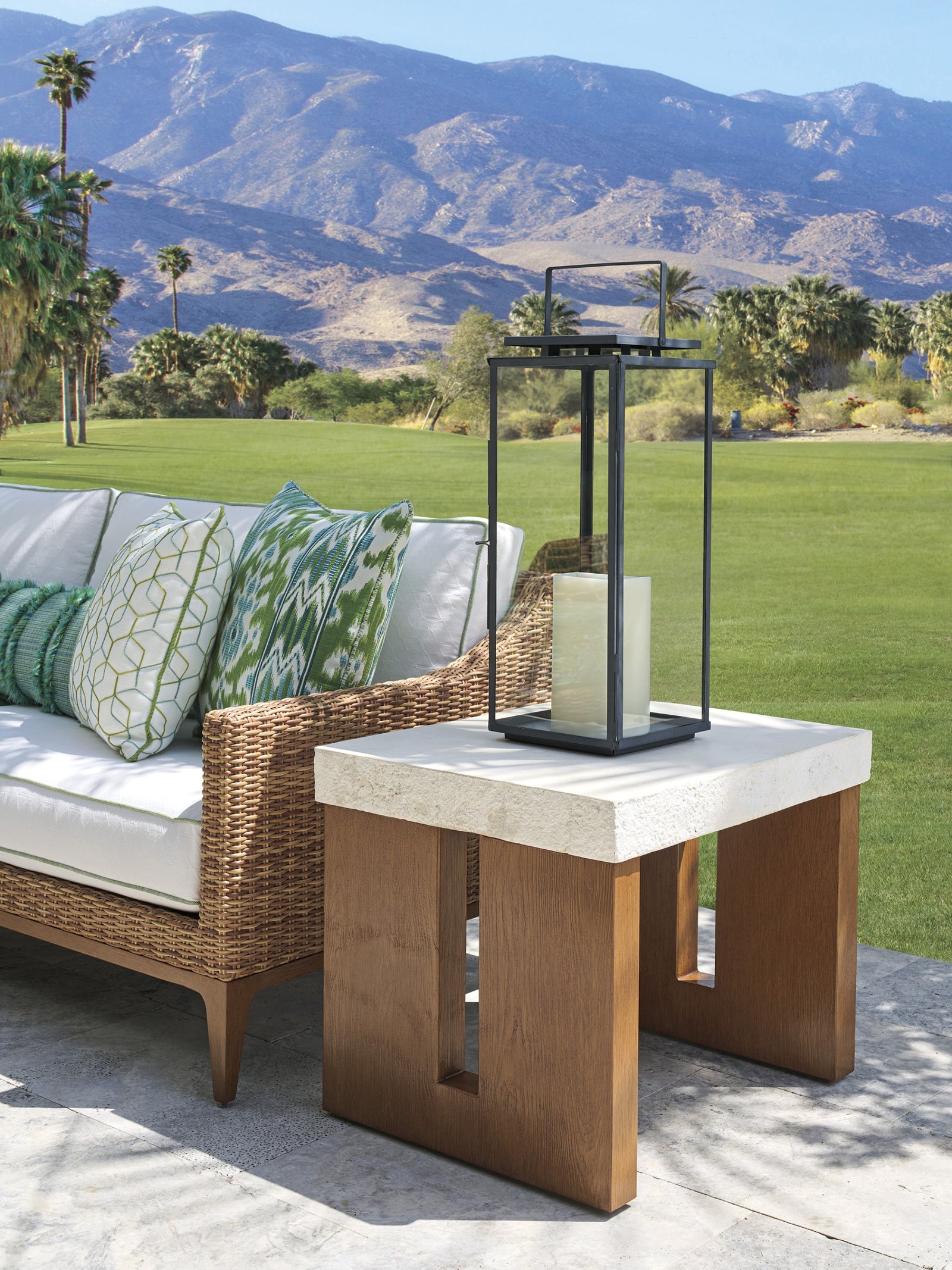 Rectangular End Table Stone to