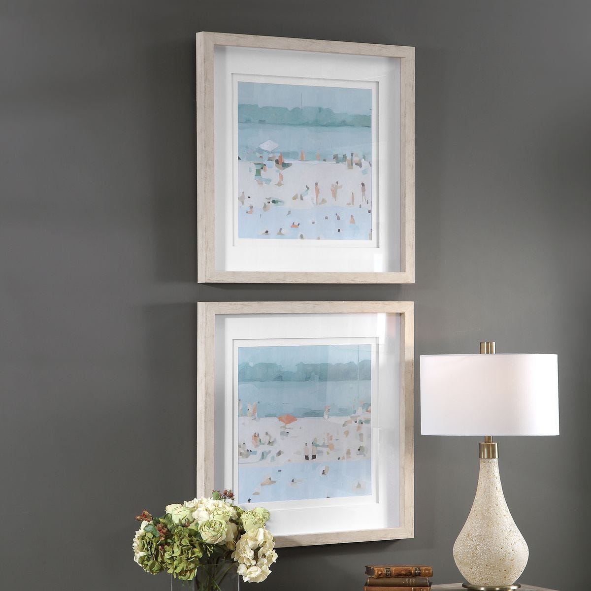 Sea Glass Sandbar Framed Prints, S/2 – Art by Uttermost | Sutter & Vale