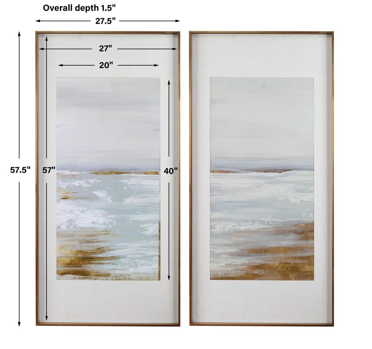 Coastline Framed Prints, S/2 – Art by Uttermost | Sutter & Vale