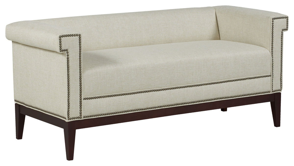 Greek Key Arm with Tight Seat Bench (33TF-10) - Fairfield Chair